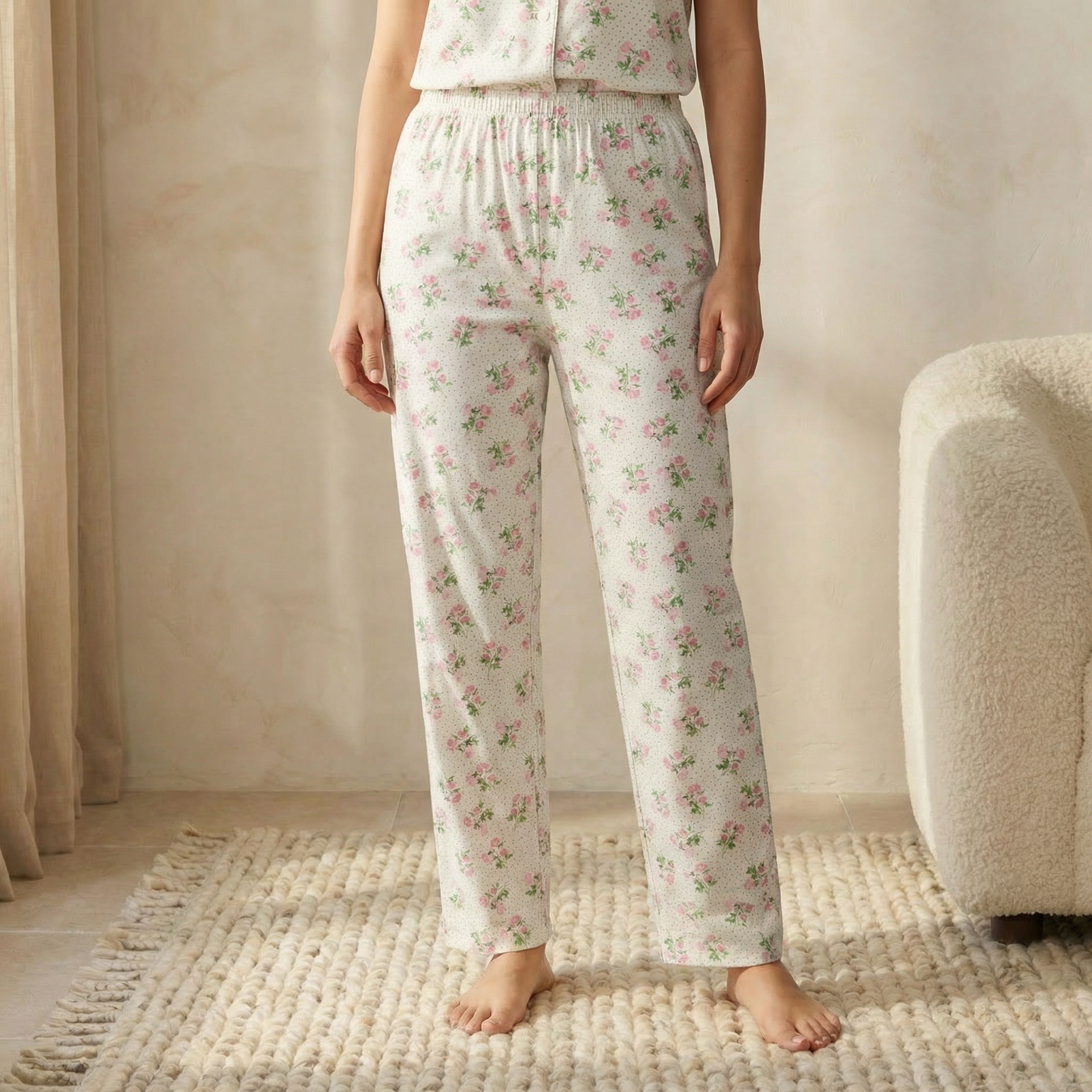 طقم بيجامة قميص وبنطلون-women-clothing-nightwear-pyjamas-longsets-image-5