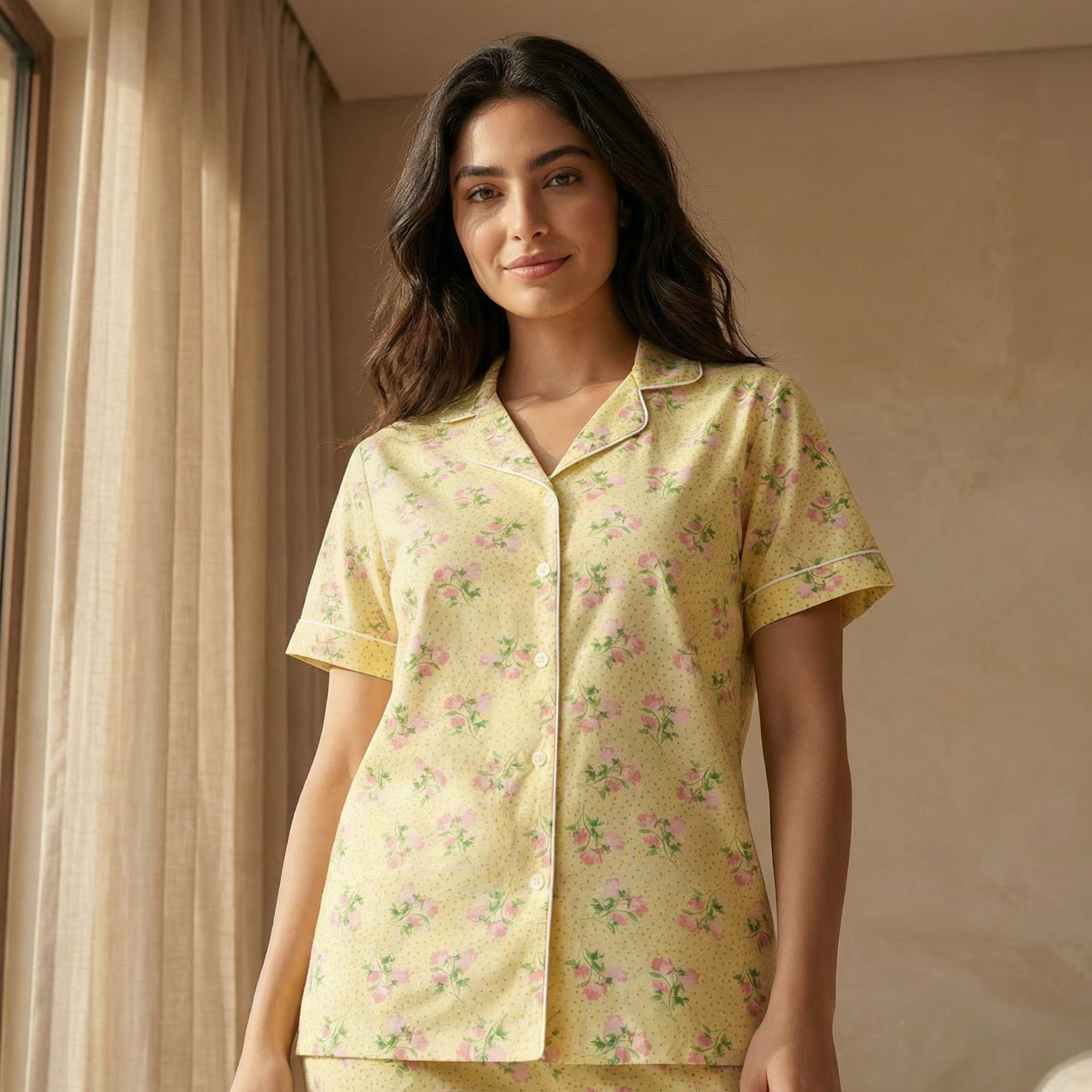 Pyjama Set Button-Down Shirt and Pants-women-clothing-nightwear-pyjamas-longsets-image-3