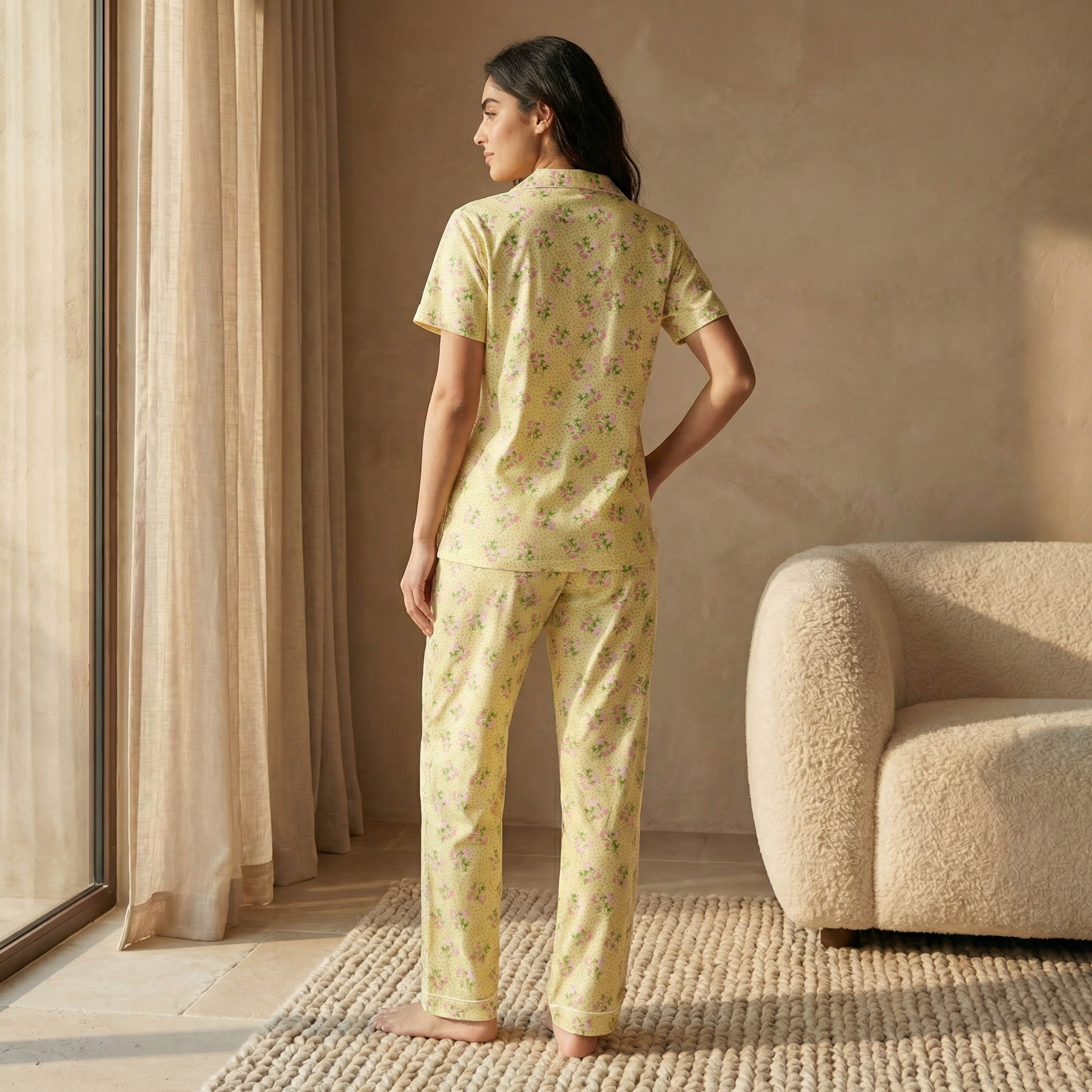 Pyjama Set Button-Down Shirt and Pants-women-clothing-nightwear-pyjamas-longsets-image-4