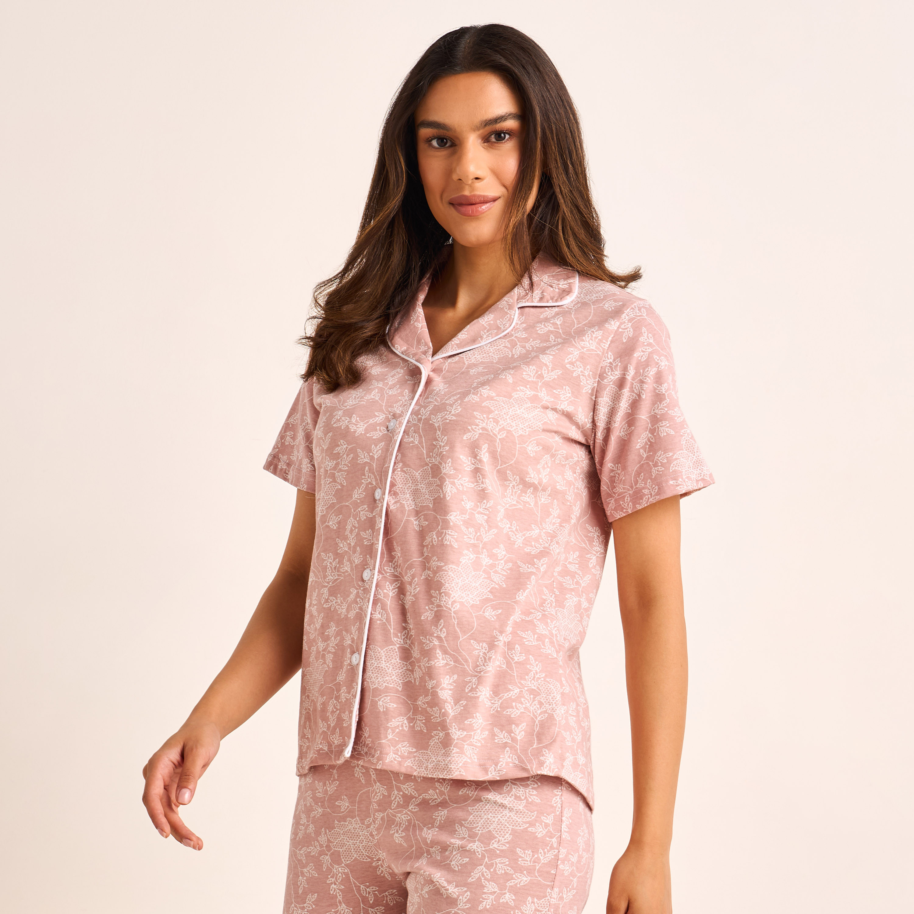 Pyjama Set Button-Down Shirt and Pants-women-clothing-nightwear-pyjamas-longsets-image-2