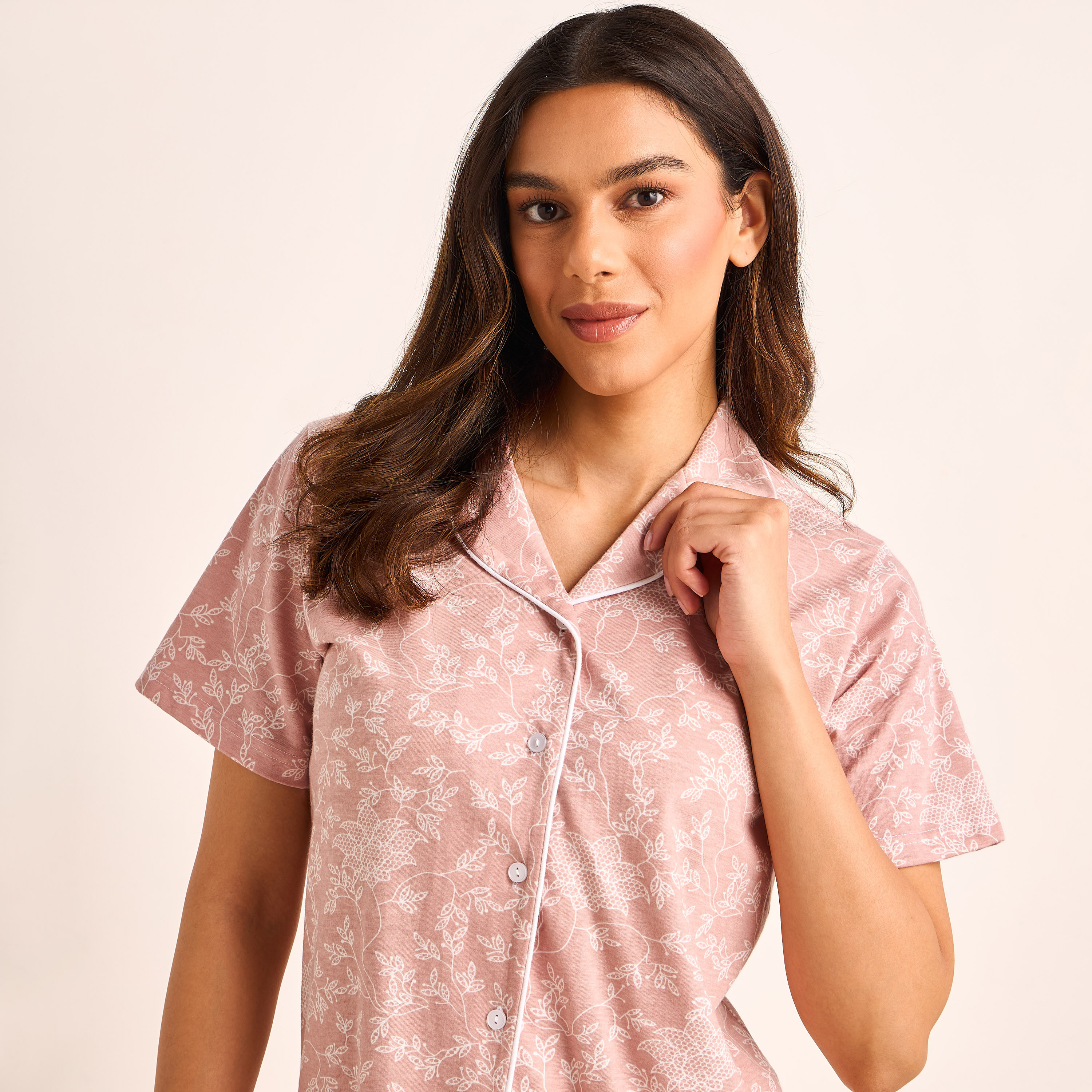 Pyjama Set Button-Down Shirt and Pants-women-clothing-nightwear-pyjamas-longsets-image-5