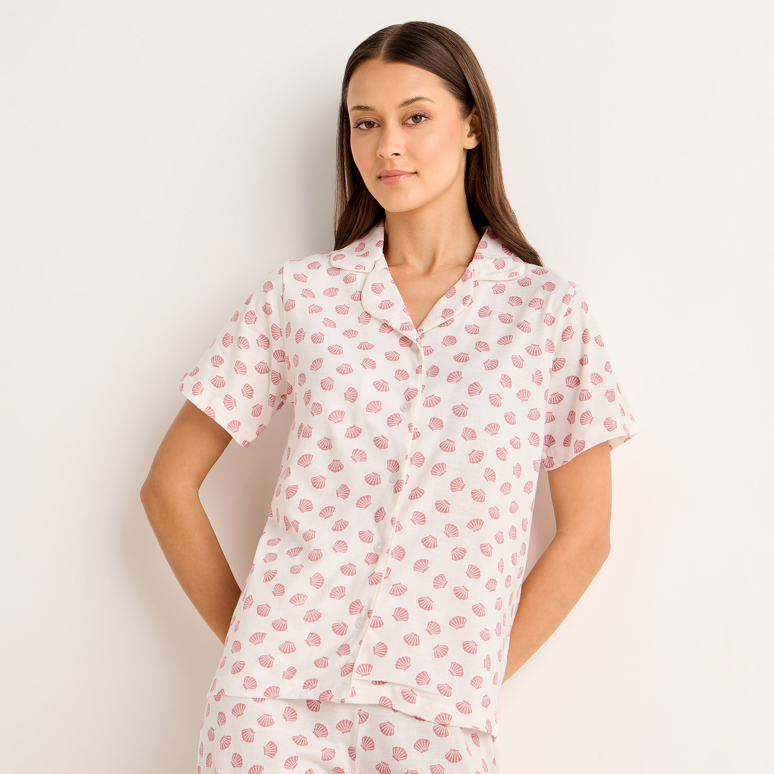 طقم بيجامة قميص وبنطلون-women-clothing-nightwear-pyjamas-longsets-image-2