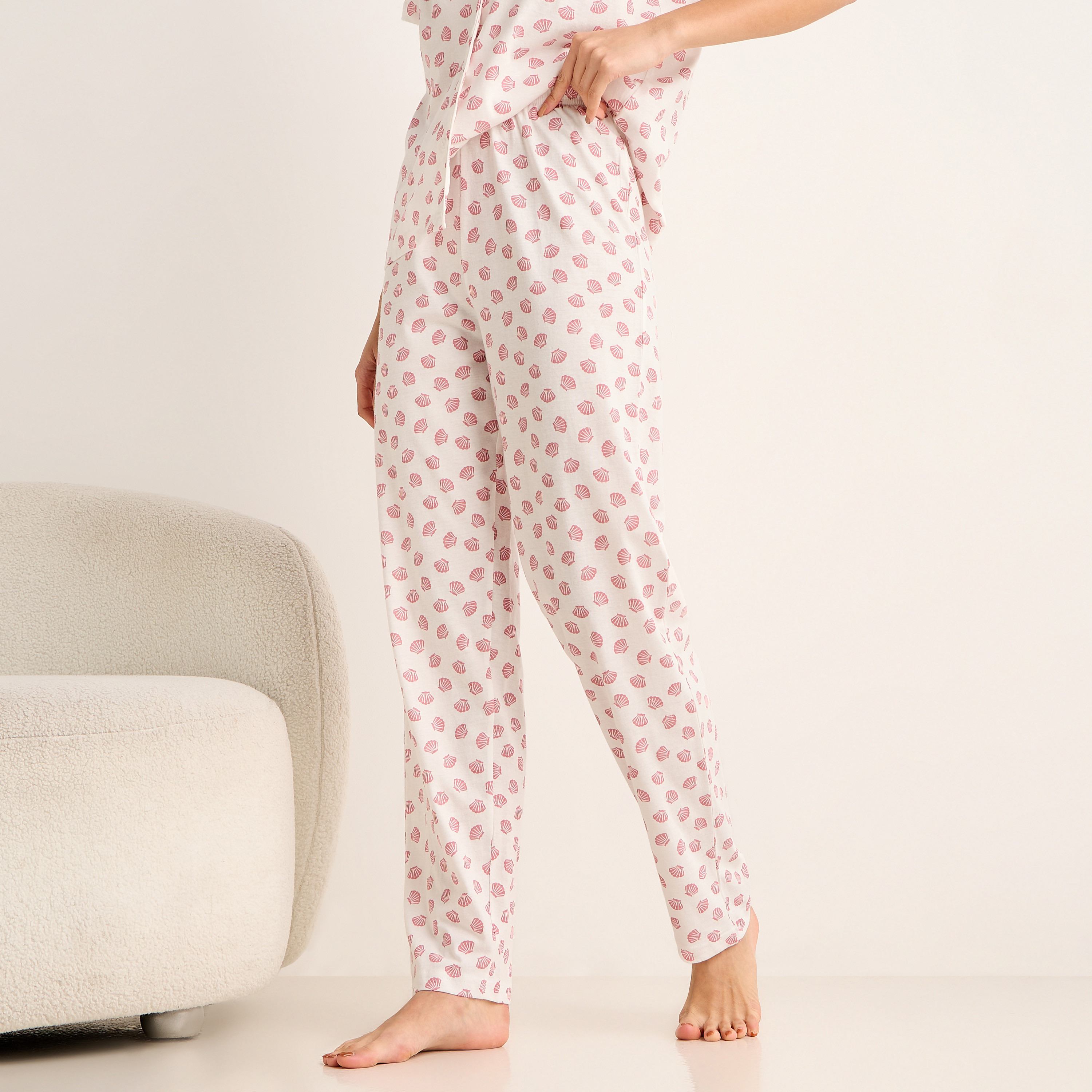 طقم بيجامة قميص وبنطلون-women-clothing-nightwear-pyjamas-longsets-image-3