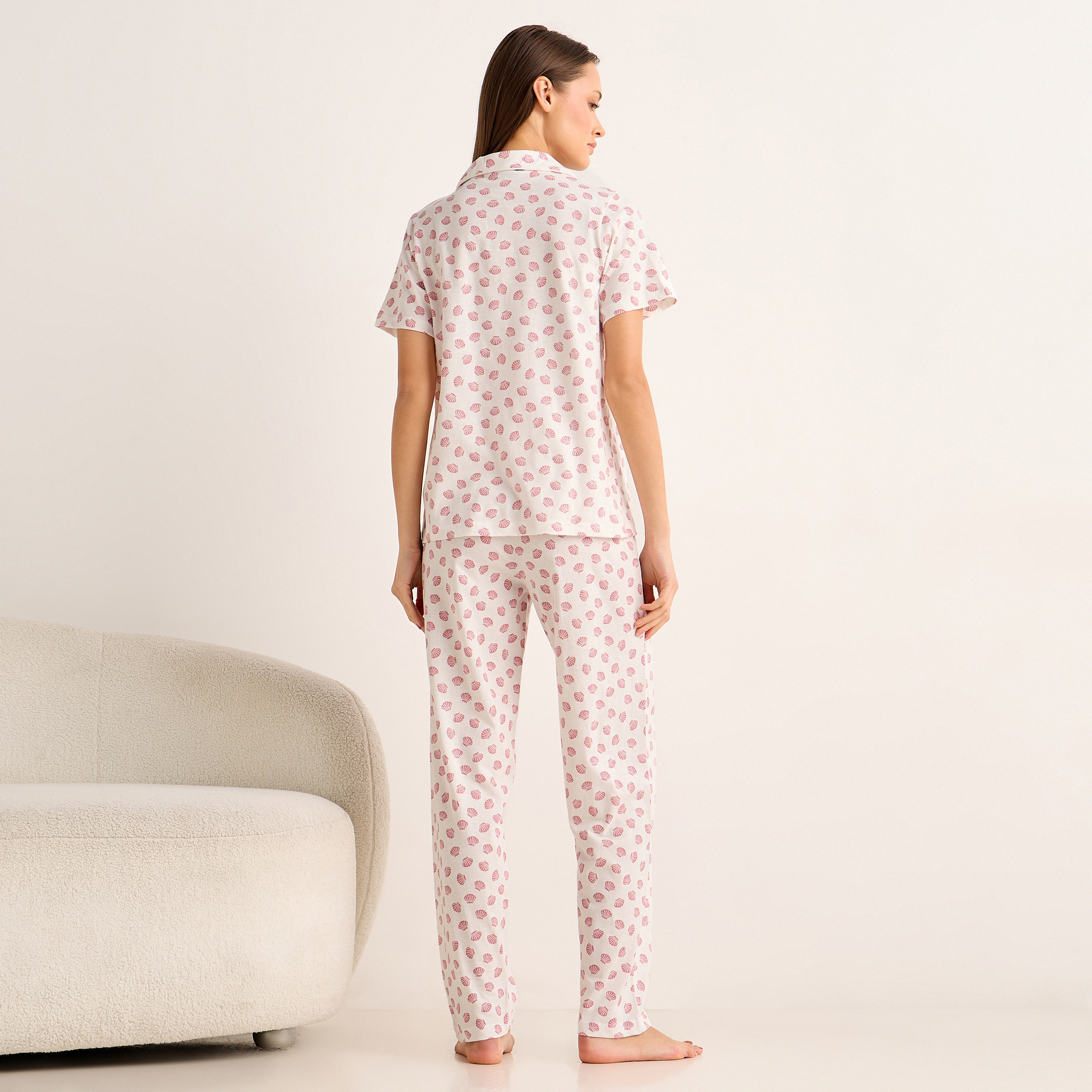 طقم بيجامة قميص وبنطلون-women-clothing-nightwear-pyjamas-longsets-image-4
