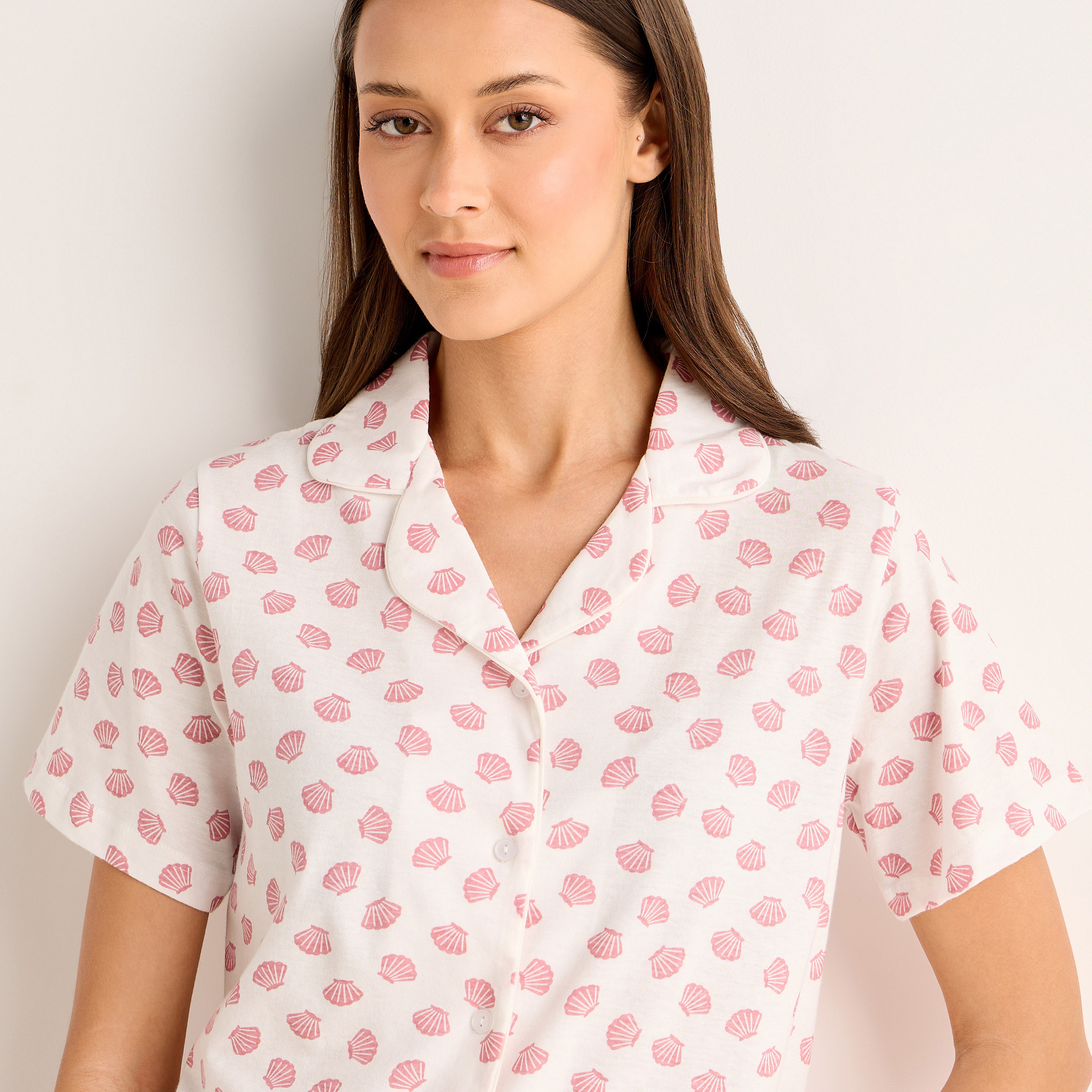 طقم بيجامة قميص وبنطلون-women-clothing-nightwear-pyjamas-longsets-image-5