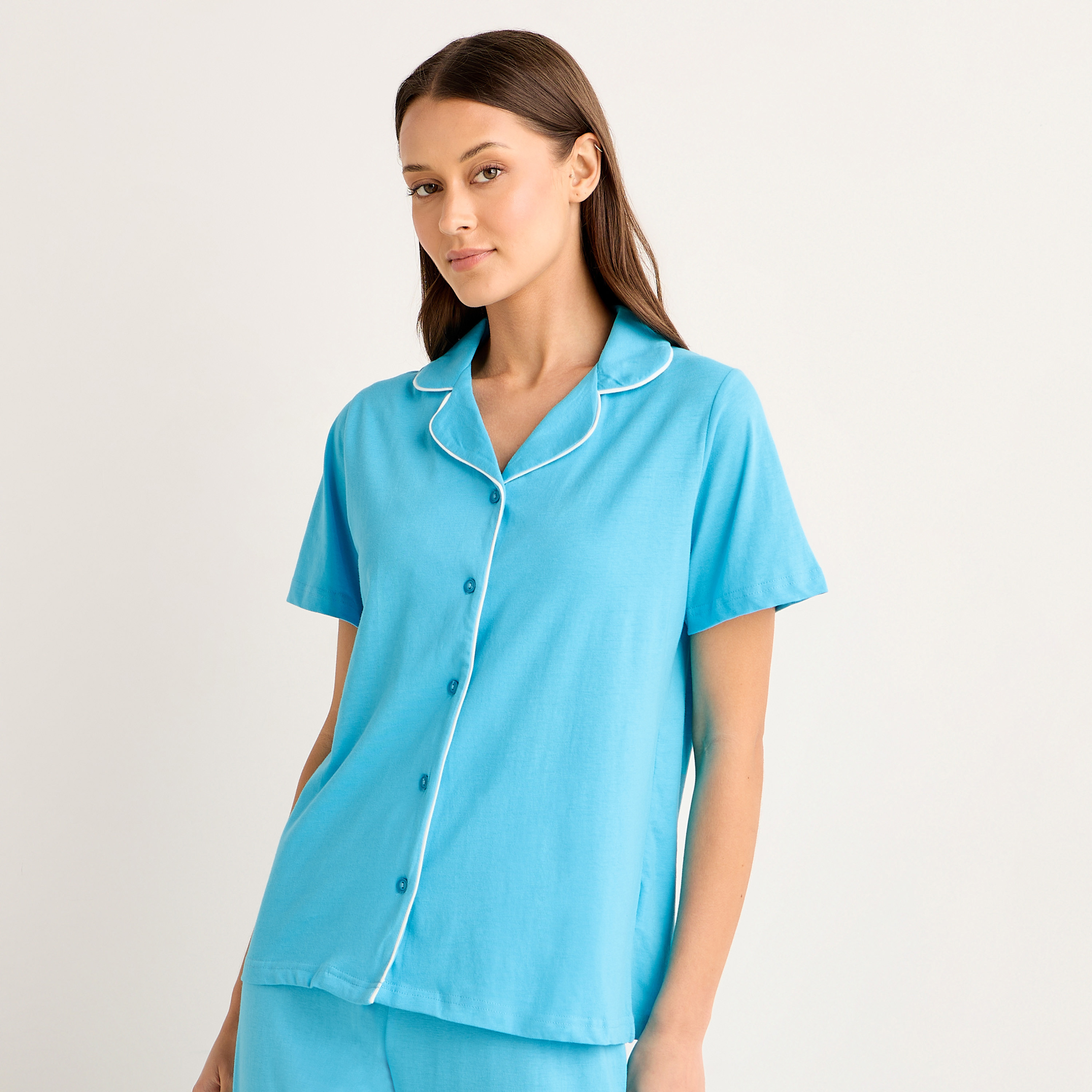 Pyjama Set Button-Down Shirt and Pants-women-clothing-nightwear-pyjamas-longsets-image-2