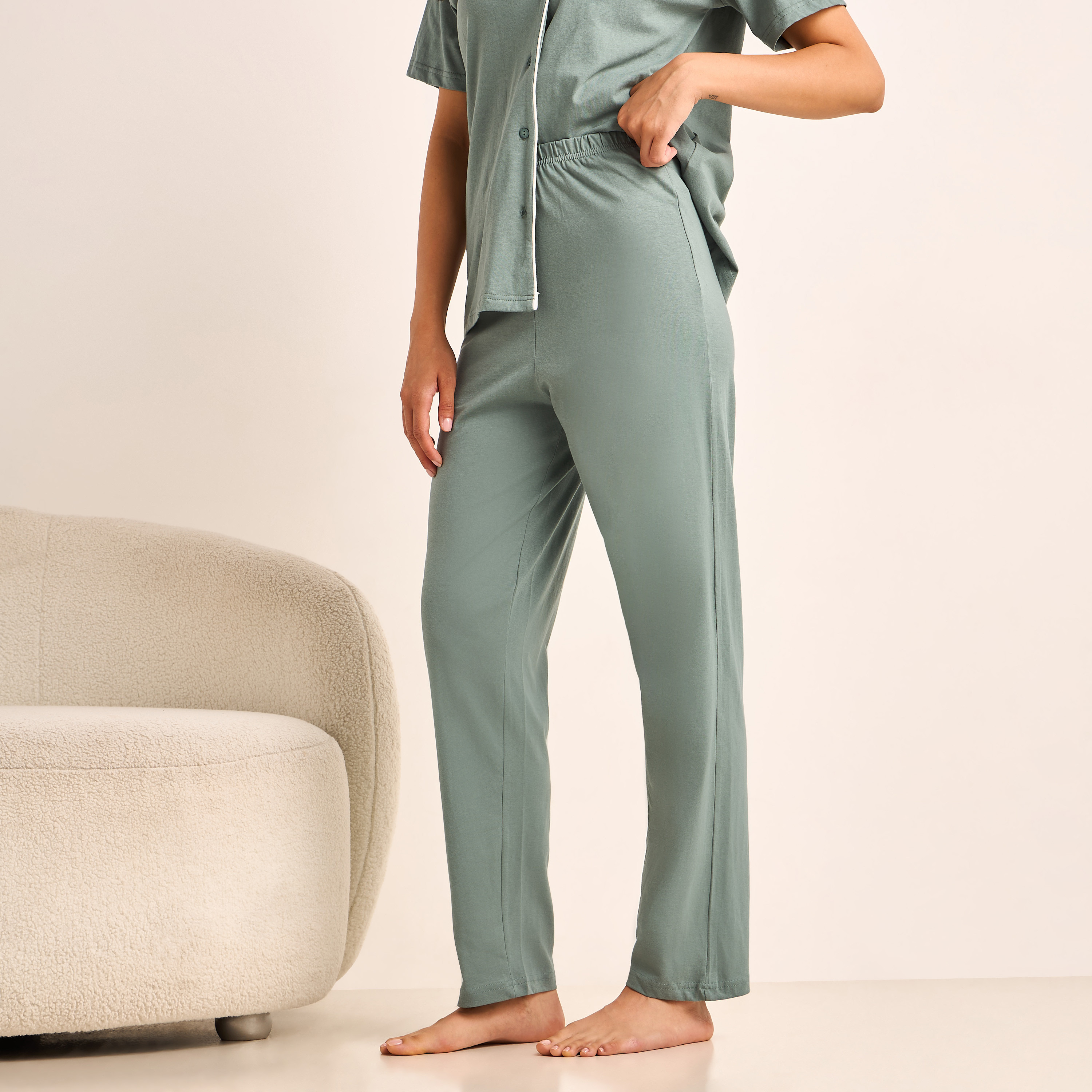 Pyjama Set Button-Down Shirt and Pants-women-clothing-nightwear-pyjamas-longsets-image-4