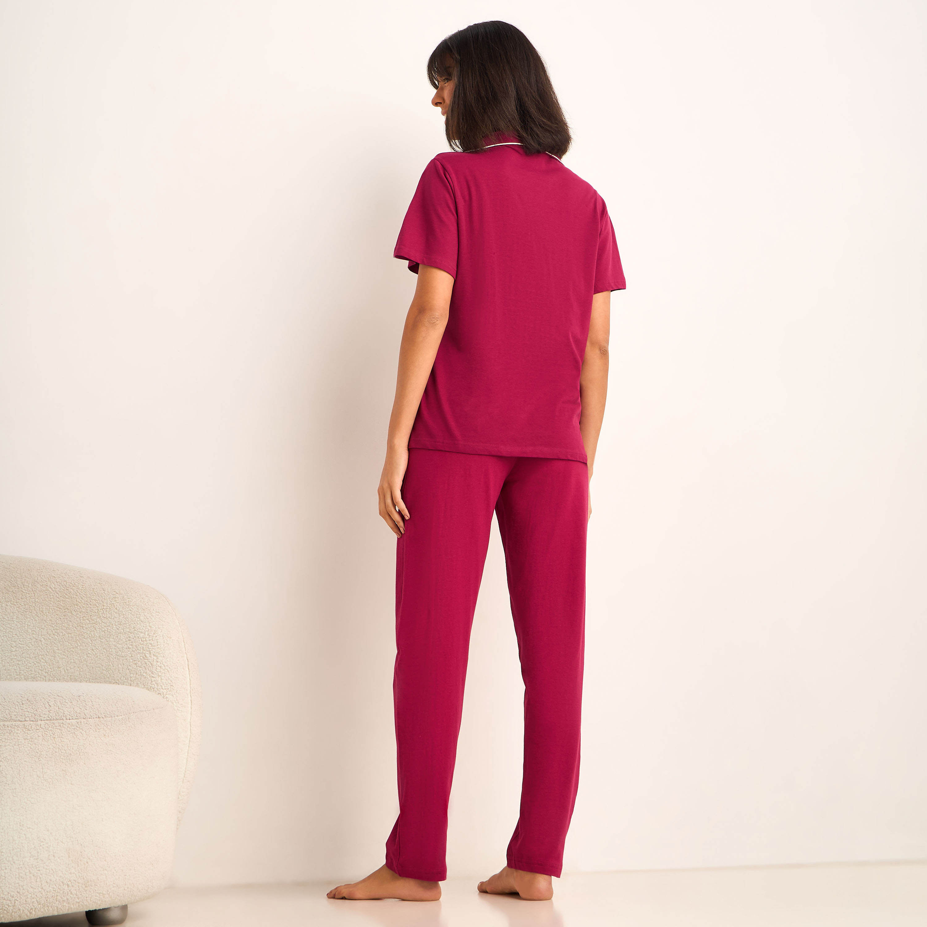 Pyjama Set Button-Down Shirt and Pants-women-clothing-nightwear-pyjamas-longsets-image-4