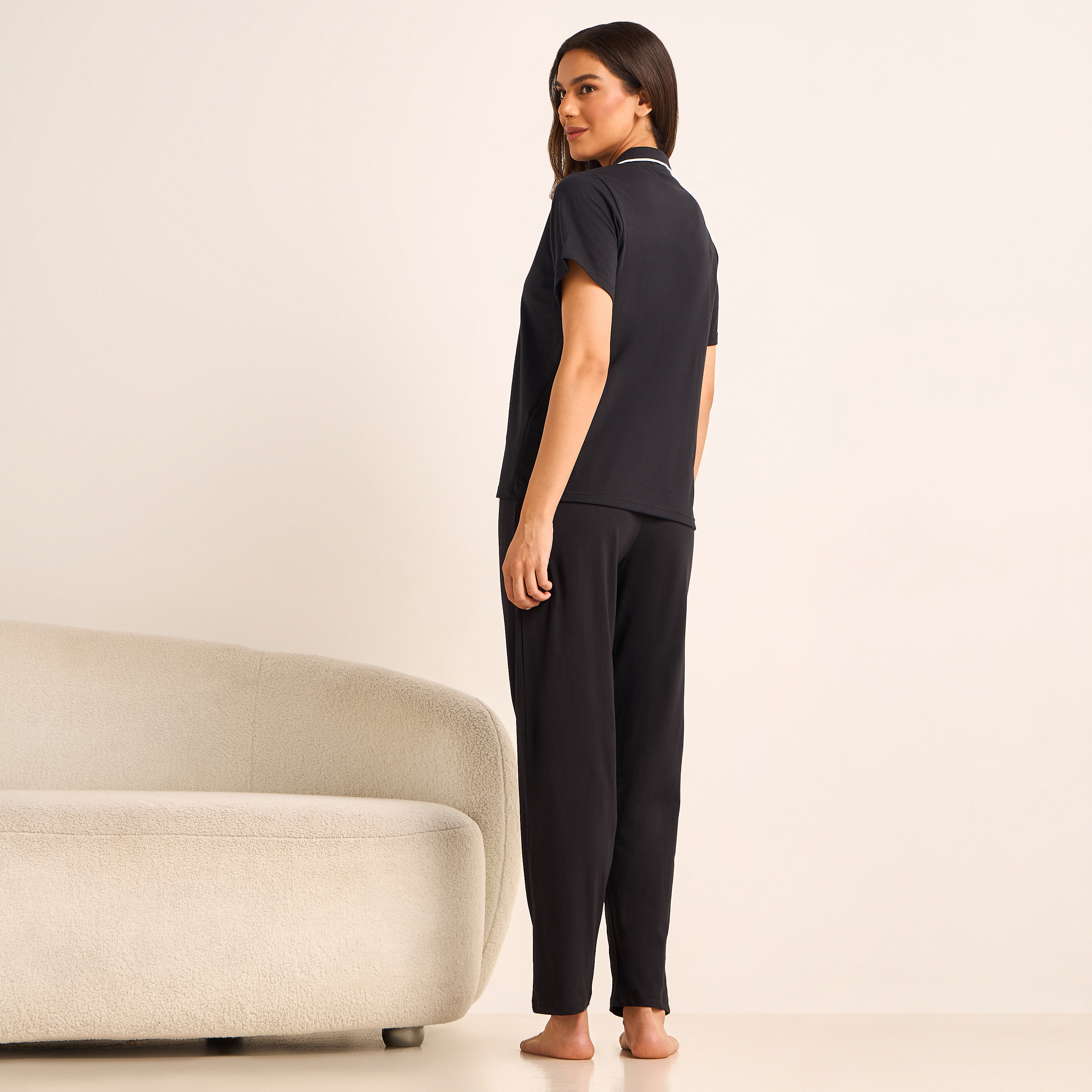 Pyjama Set Button-Down Shirt and Pants-women-clothing-nightwear-pyjamas-longsets-image-3