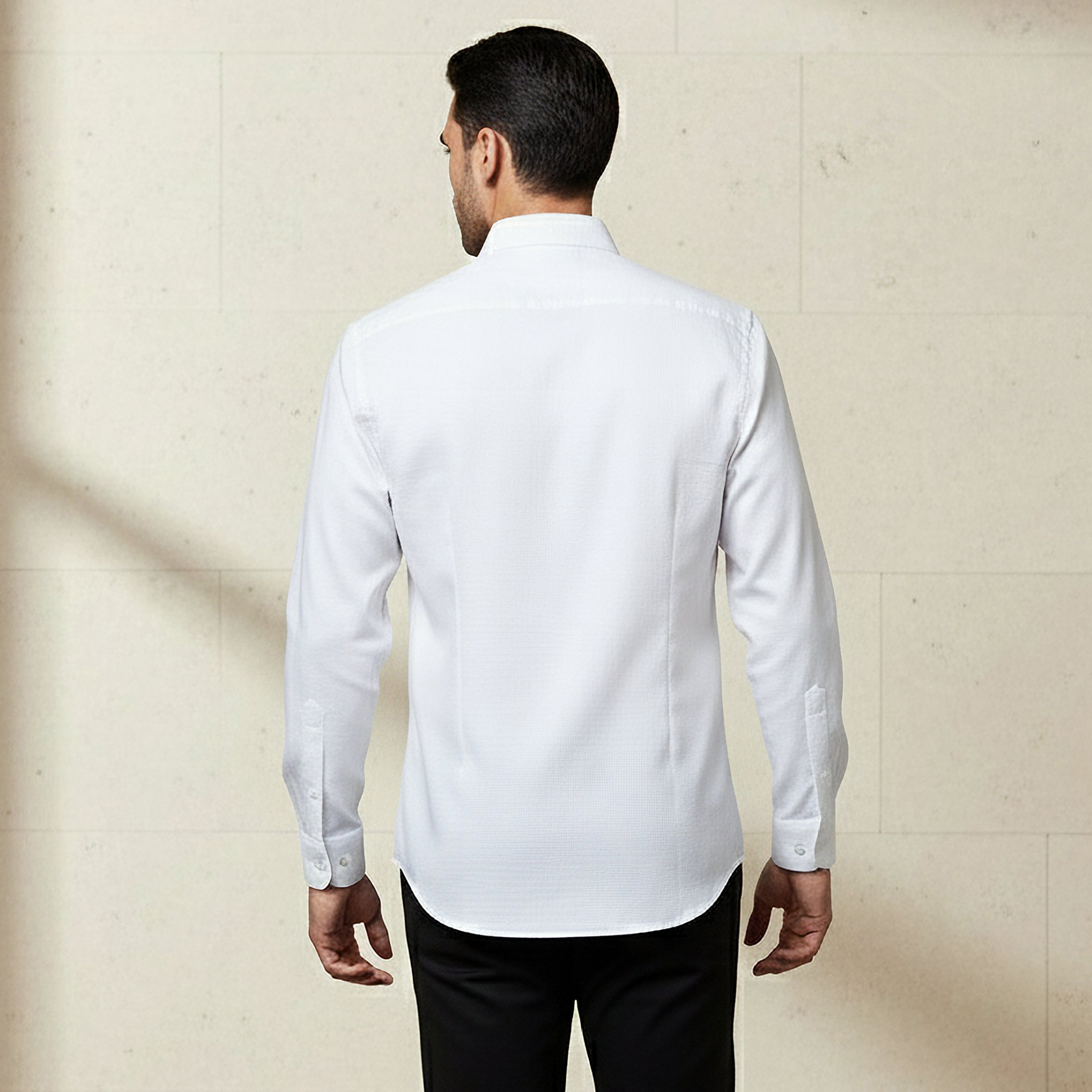Men Regular Fit Self Texture Dobby Collar Shirt-men-clothing-shirts-image-3
