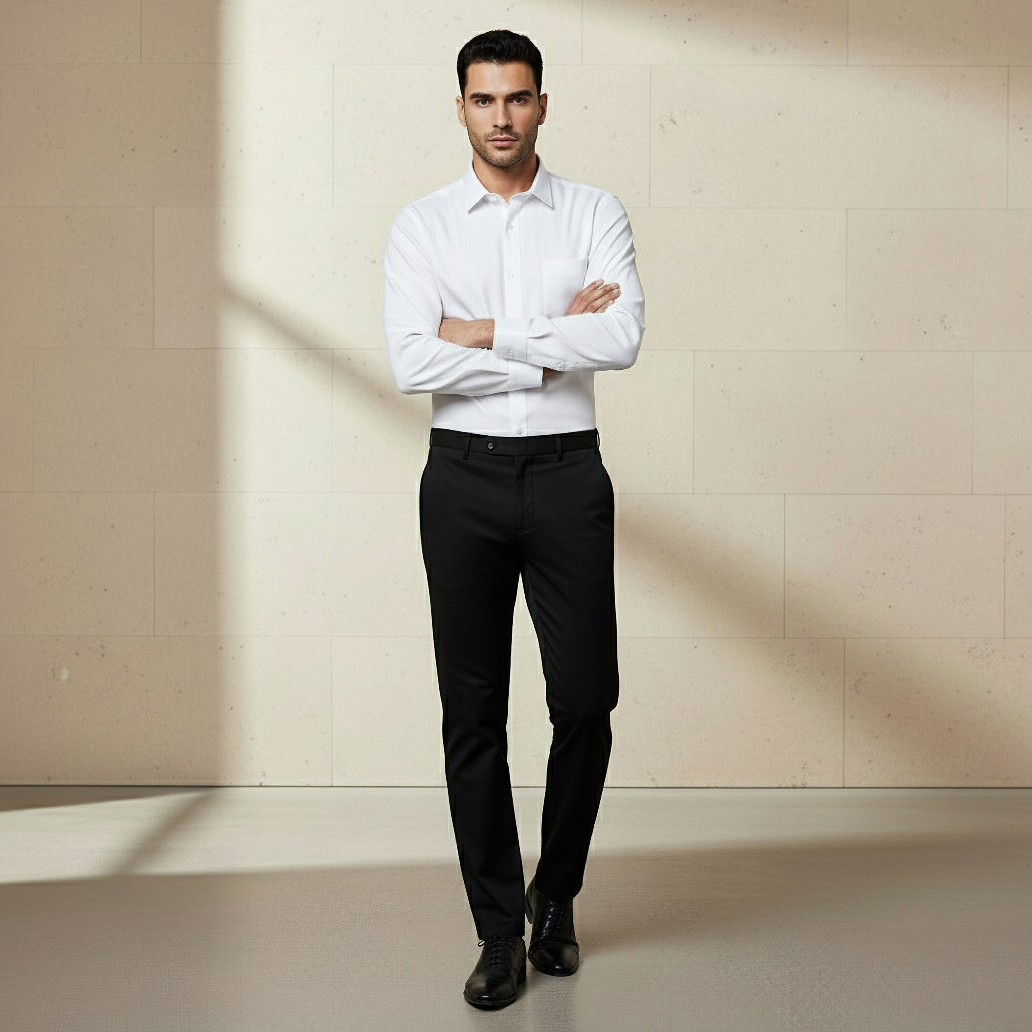 Men Regular Fit Self Texture Dobby Collar Shirt-men-clothing-shirts-image-4