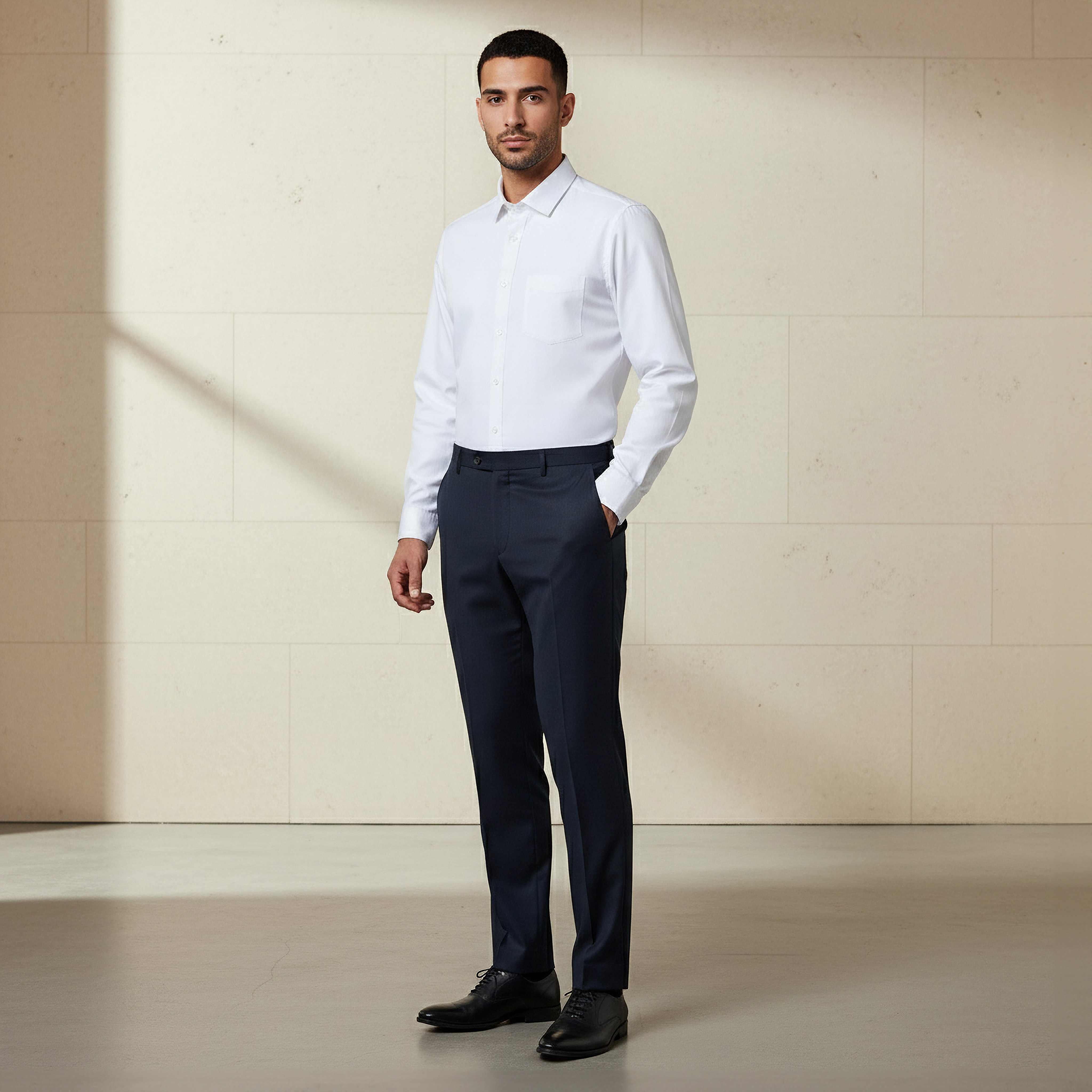 Men Regular Fit Self Texture Dobby Collar Shirt-men-clothing-shirts-image-4