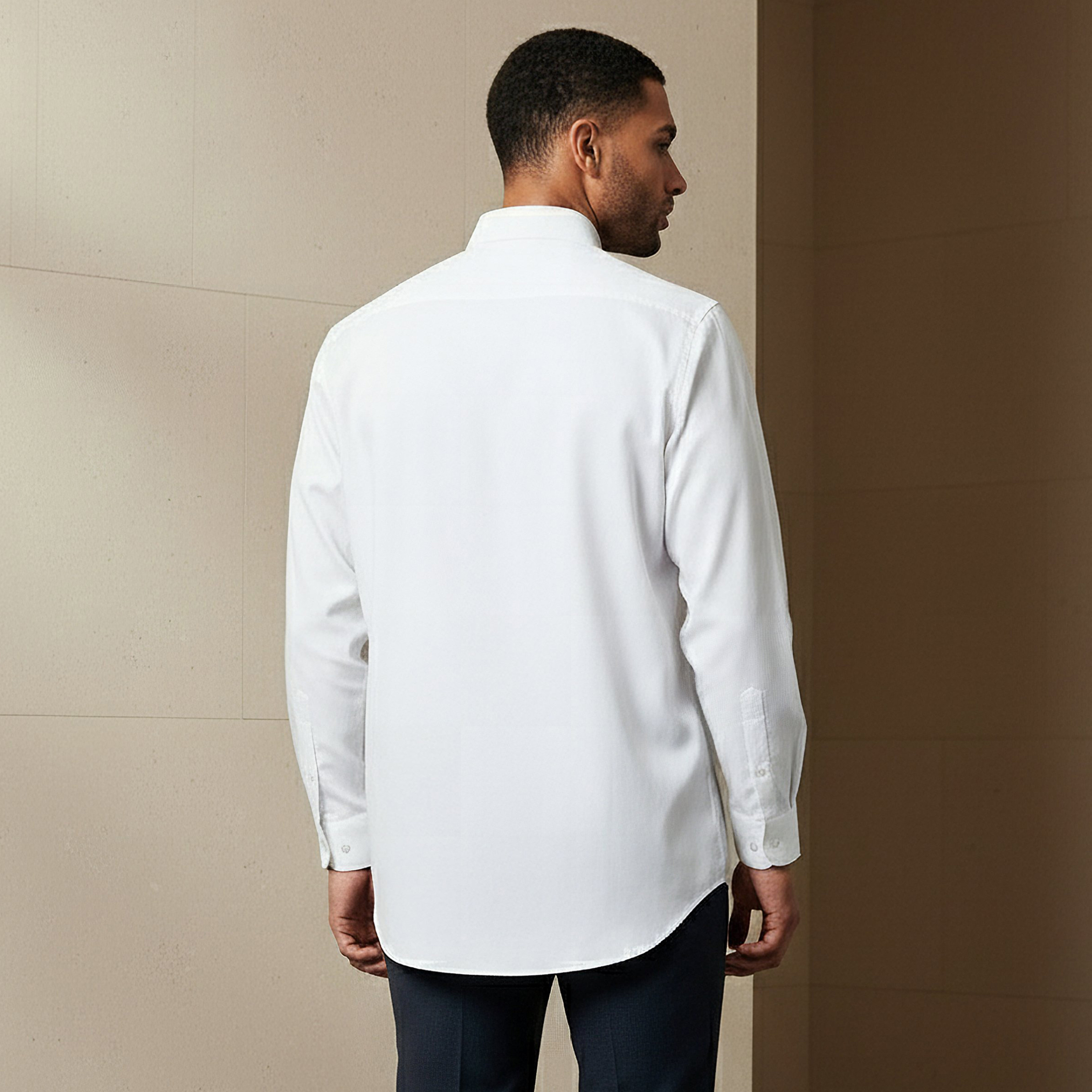 Men Regular Fit Self Texture Dobby Collar Shirt-men-clothing-shirts-image-3