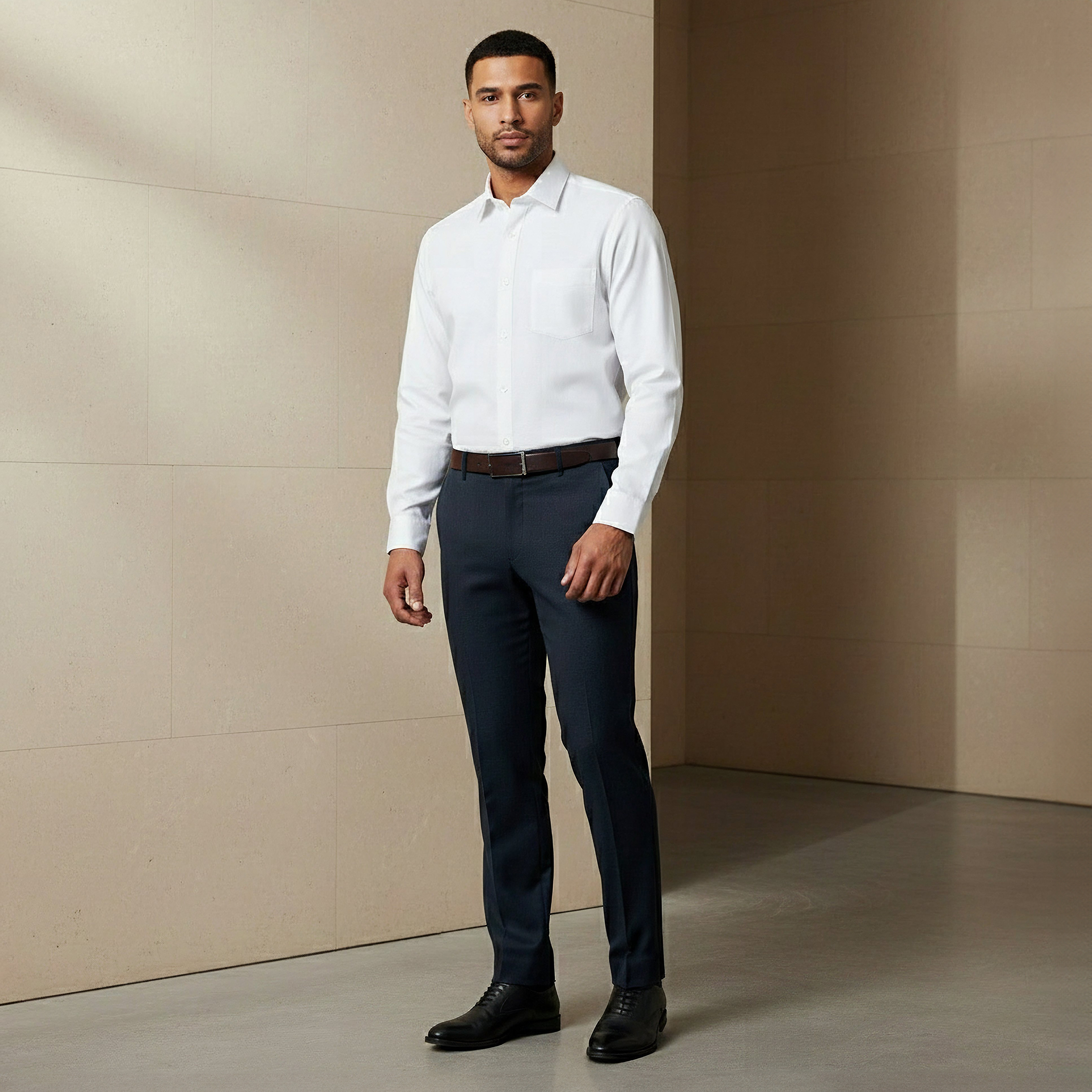 Men Regular Fit Self Texture Dobby Collar Shirt-men-clothing-shirts-image-4