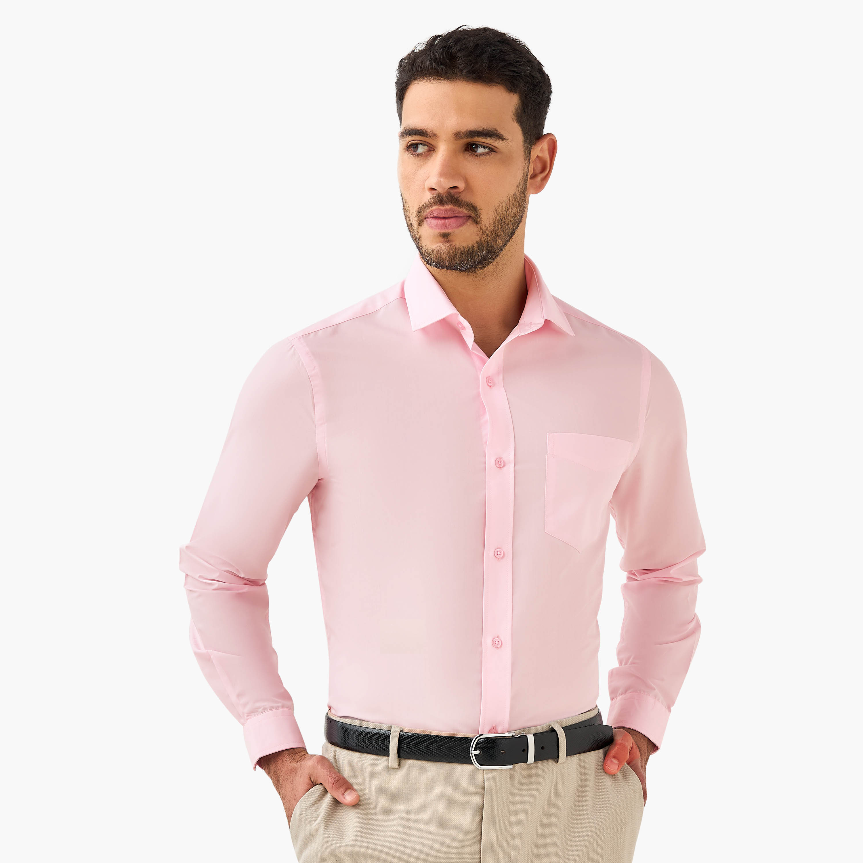 Men Regular Fit Collared Long Sleeves Shirt - Set of 2-men-clothing-shirts-image-4