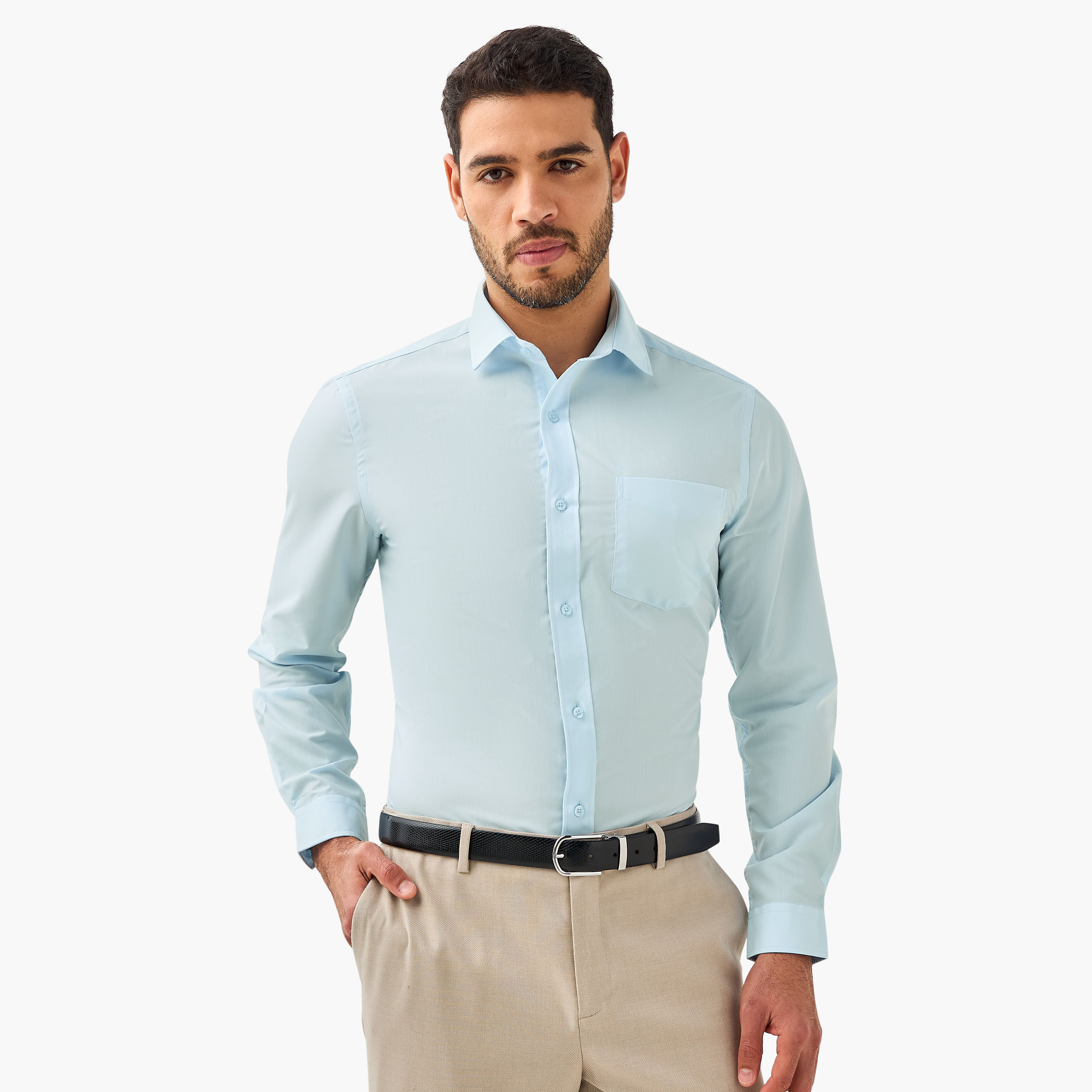 Men Regular Fit Collared Long Sleeves Shirt - Set of 2-men-clothing-shirts-image-4