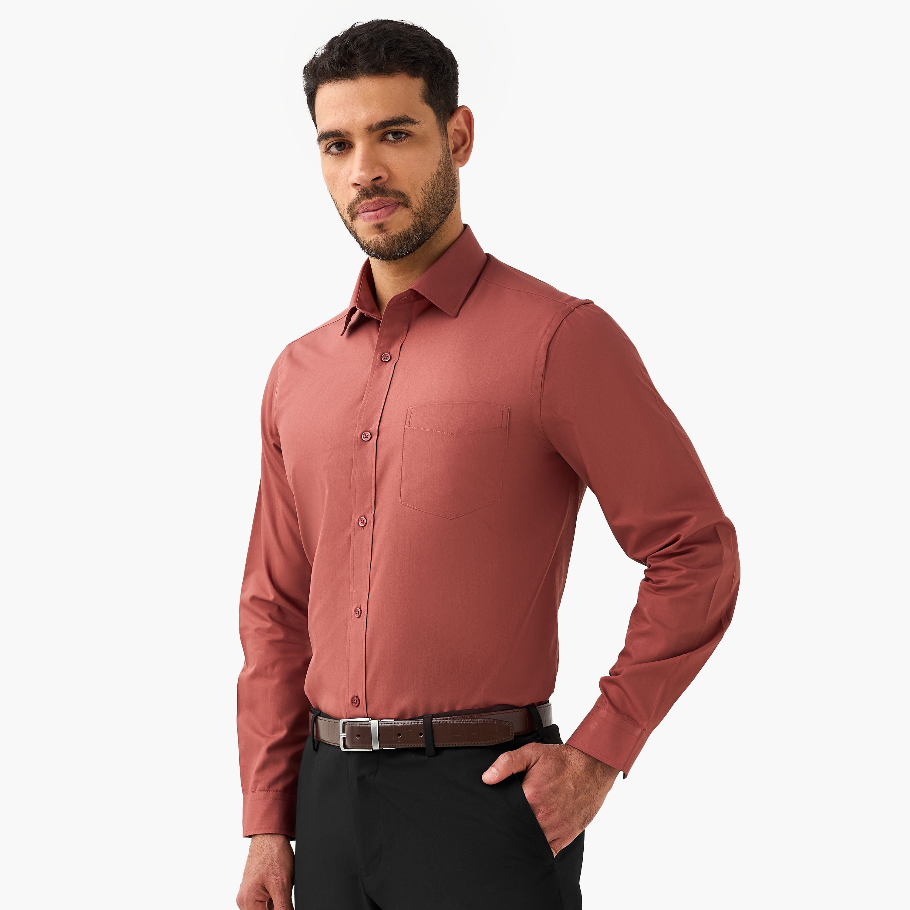 Men Regular Fit Collared Long Sleeves Shirt - Set of 2-men-clothing-shirts-image-6