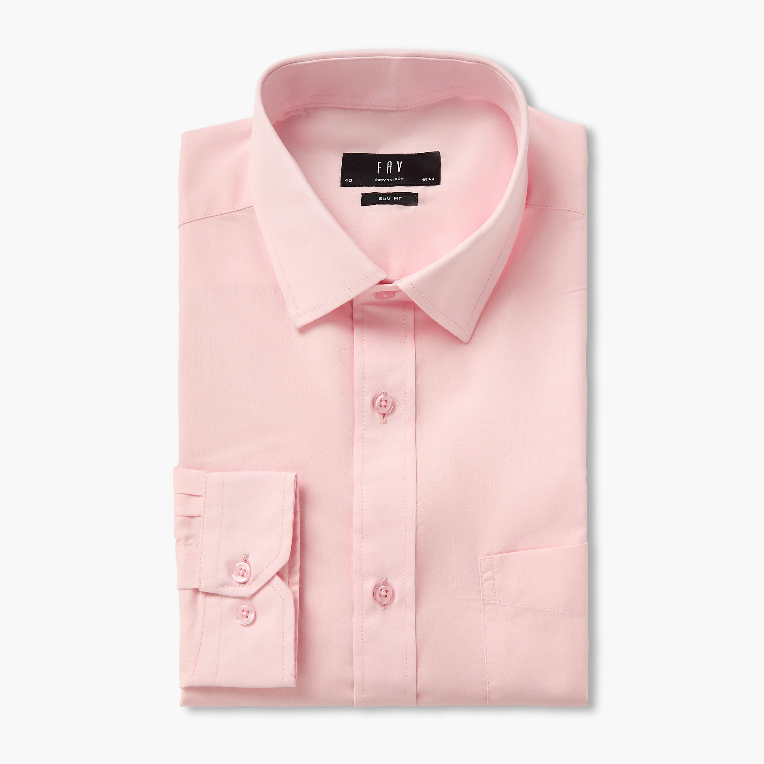 Set of 2 - Men Slim Fit Collared Long Sleeves Shirt-men-clothing-shirts-image-2