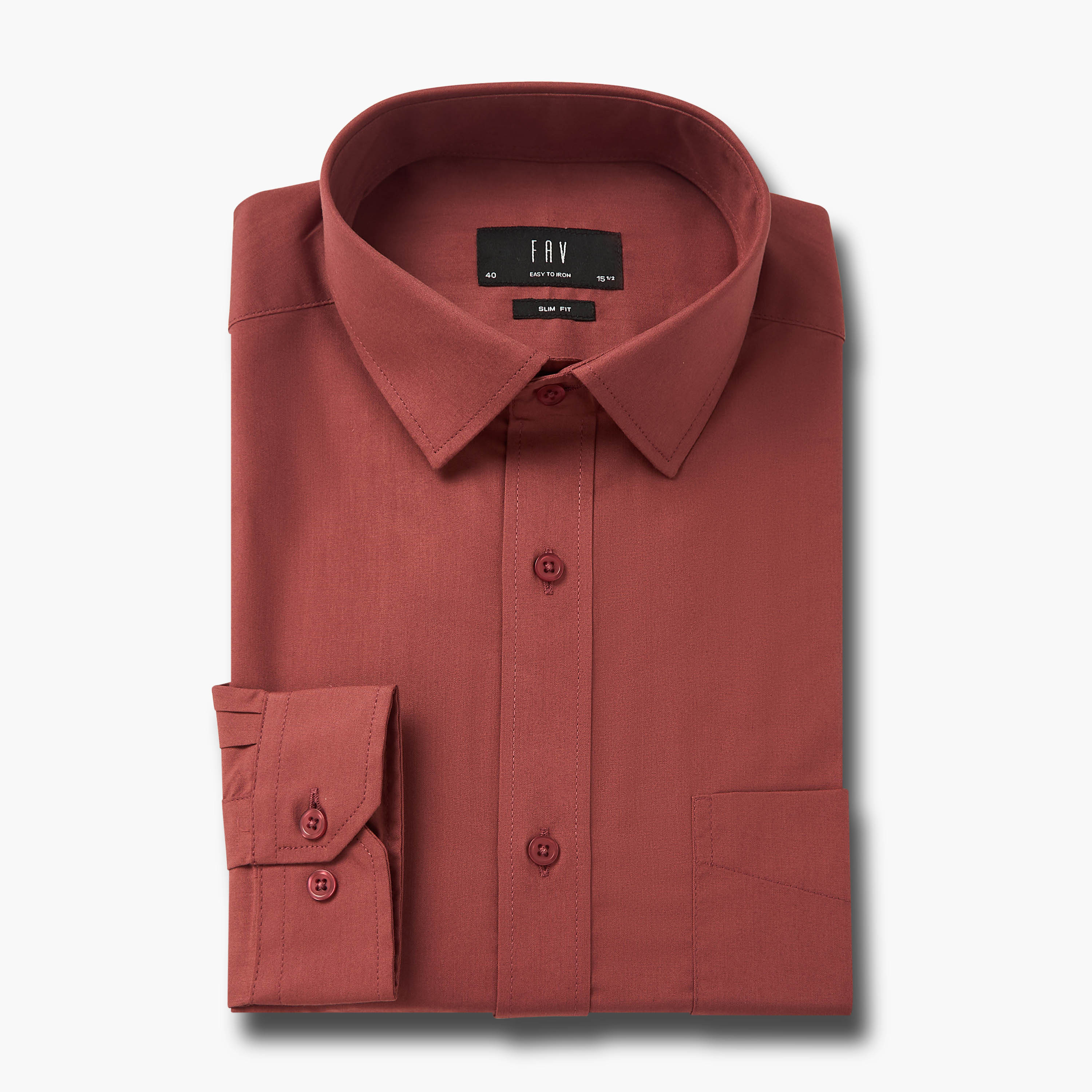 طقم قميص بقصّة سليم وياقة عادية وأكمام طويلة قطعتين للرجال-men-clothing-shirts-image-2