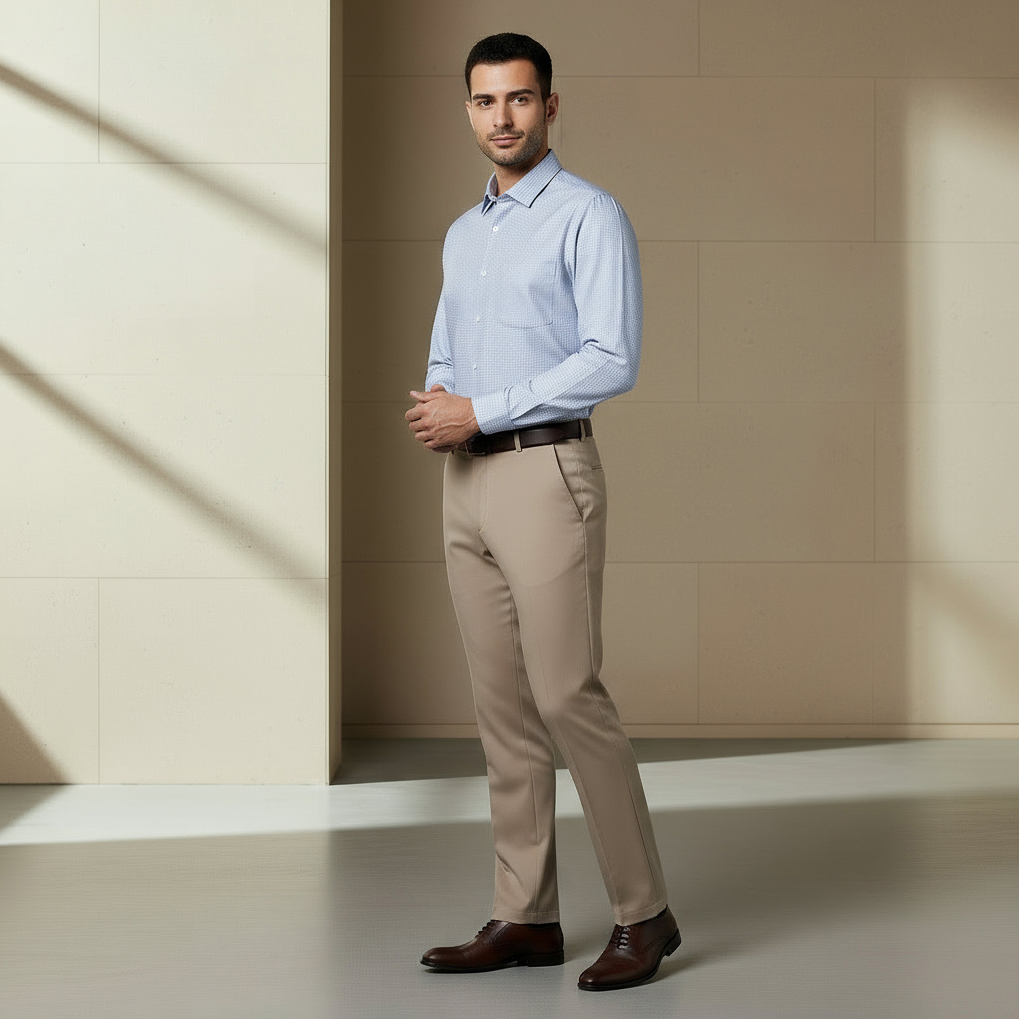 قميص رجالي بقصة ضيقة وياقة وطبعات وأكمام طويلة-men-clothing-shirts-image-4