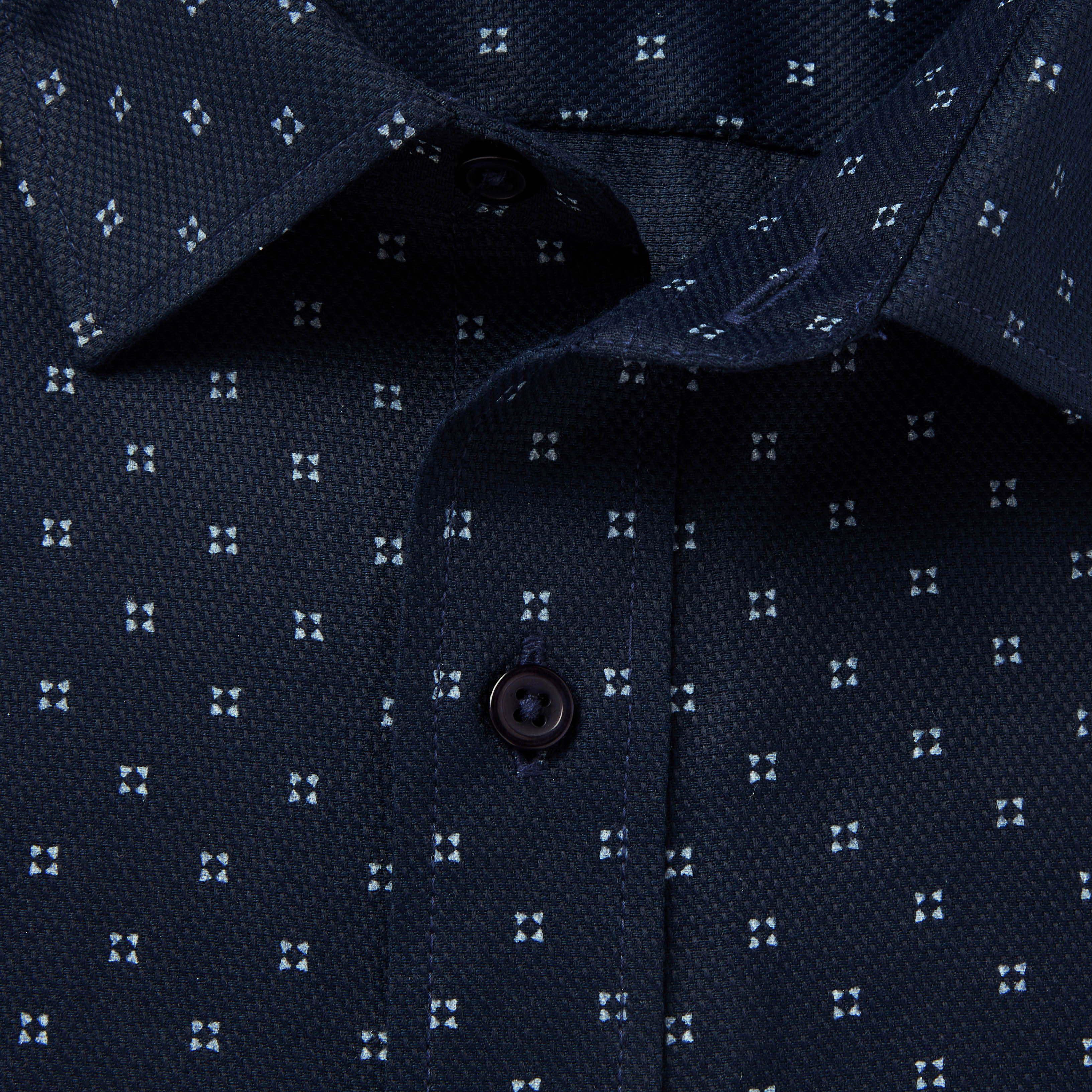 Men Slim Fit Collared Self Textured Printed Long Sleeves Shirt-men-clothing-shirts-image-7