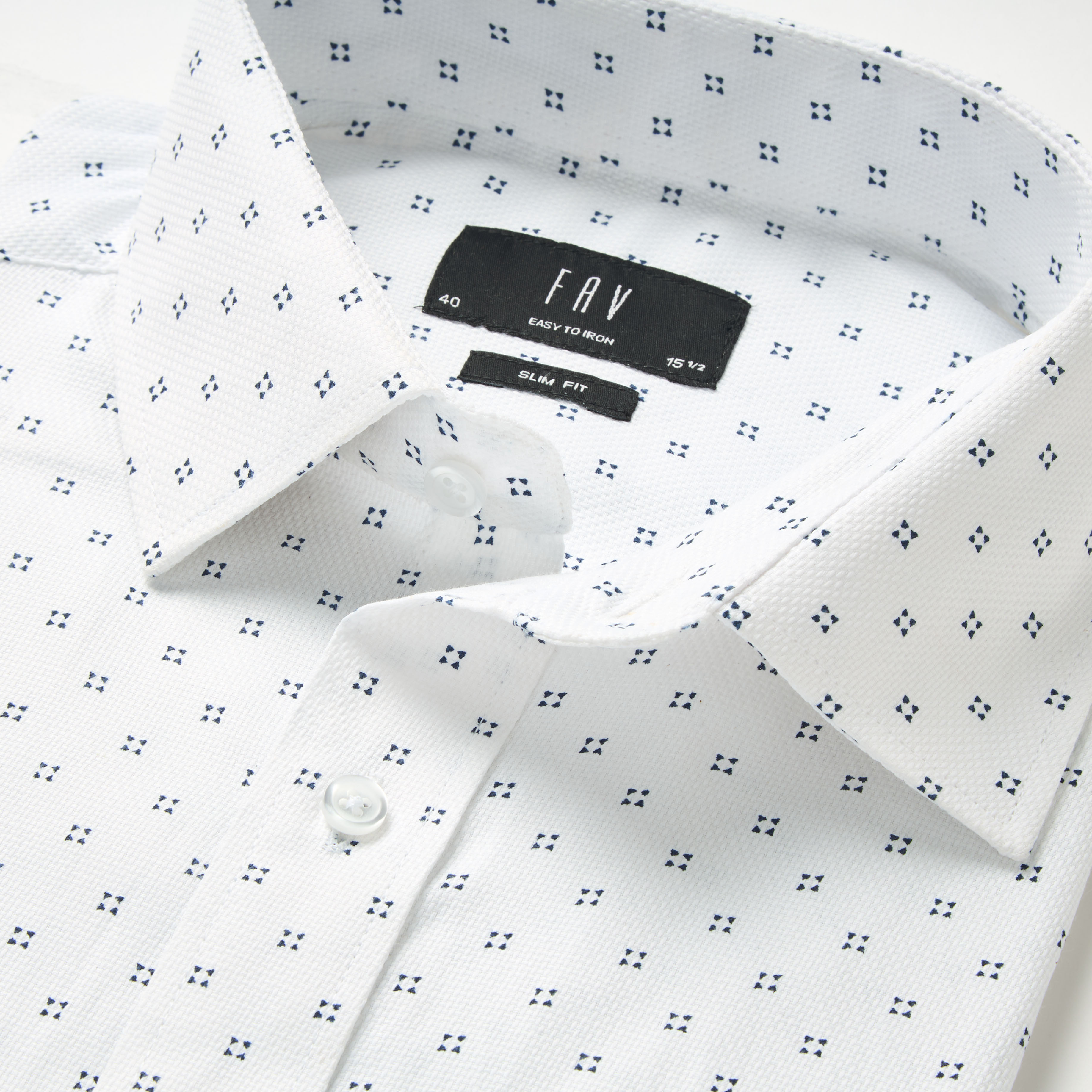 Men Slim Fit Collared Self Textured Printed Long Sleeves Shirt-men-clothing-shirts-image-2