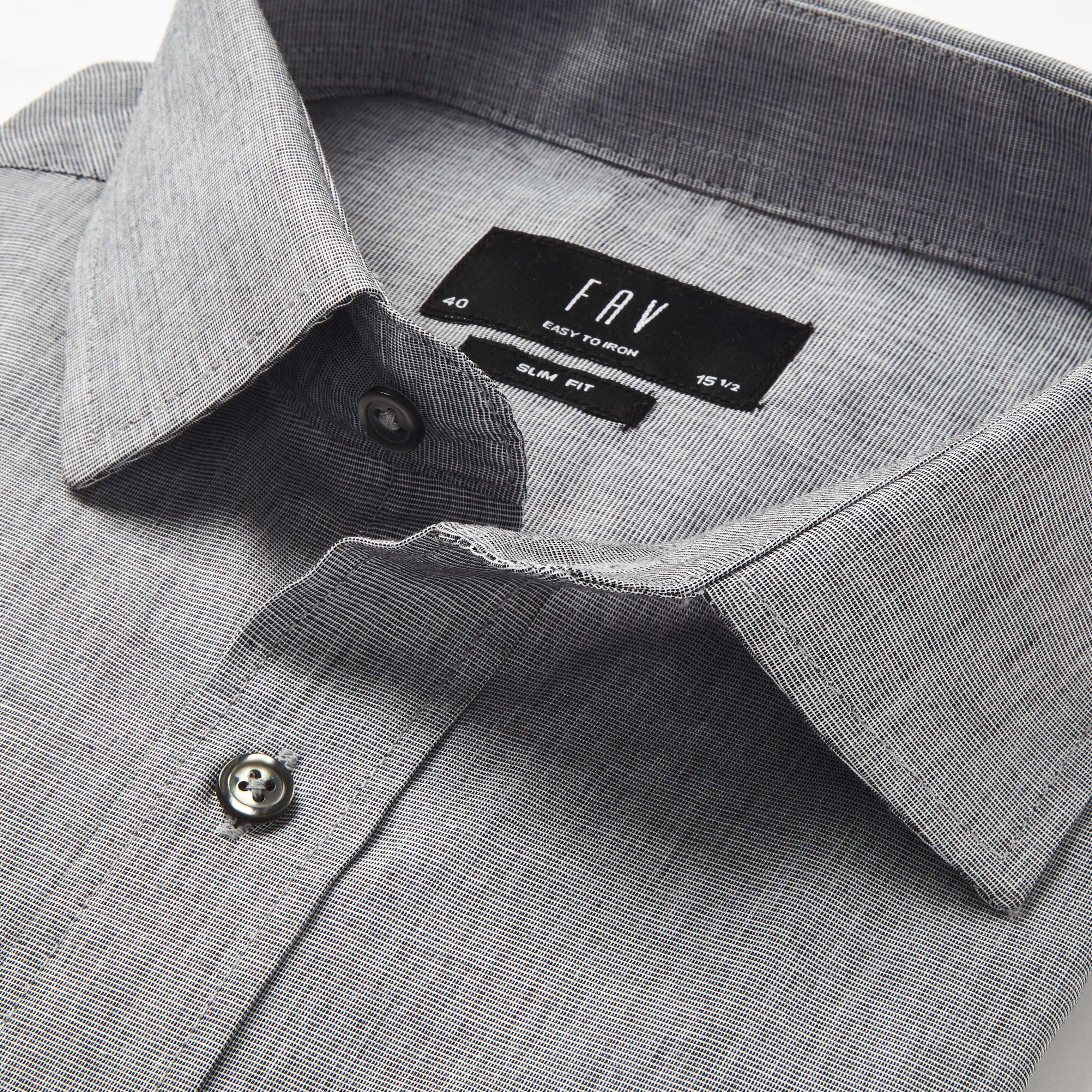 Men Slim Fit Collared Textured Long Sleeves Shirt-men-clothing-shirts-image-2