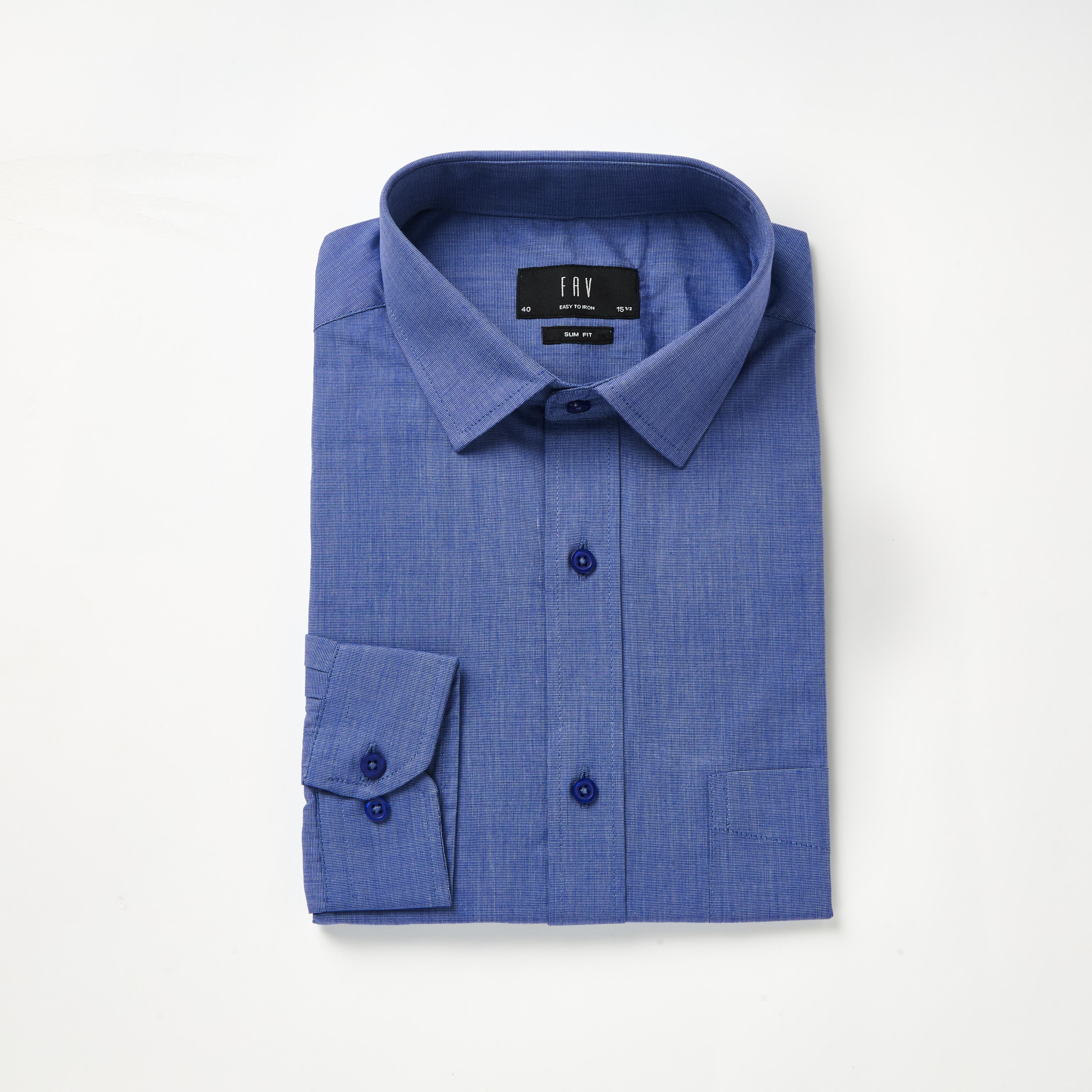 Men Slim Fit Collared Textured Long Sleeves Shirt-men-clothing-shirts-image-5