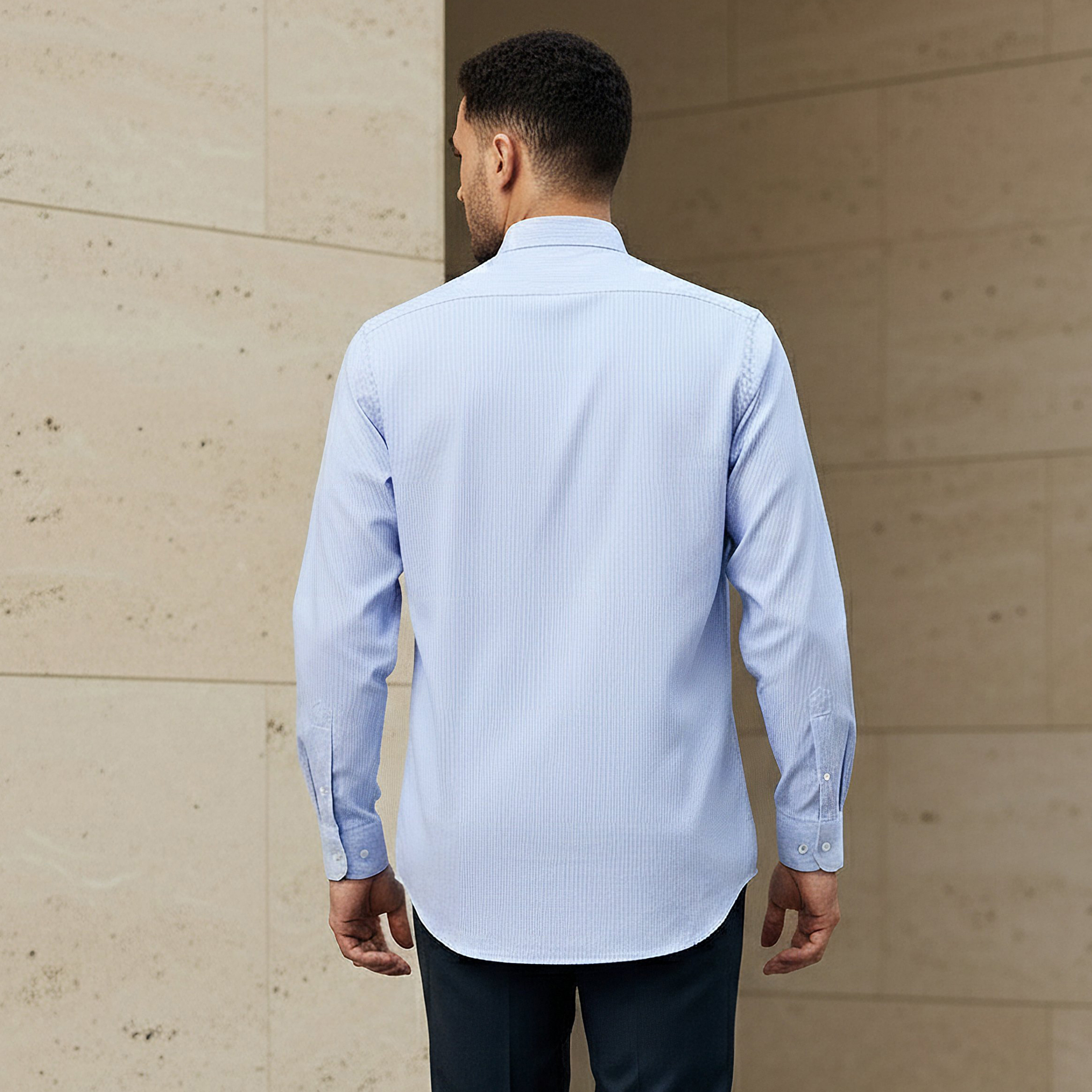 قميص رجالي مخطط أنيق بياقة وقصة عادية وأكمام طويلة-men-clothing-shirts-image-3