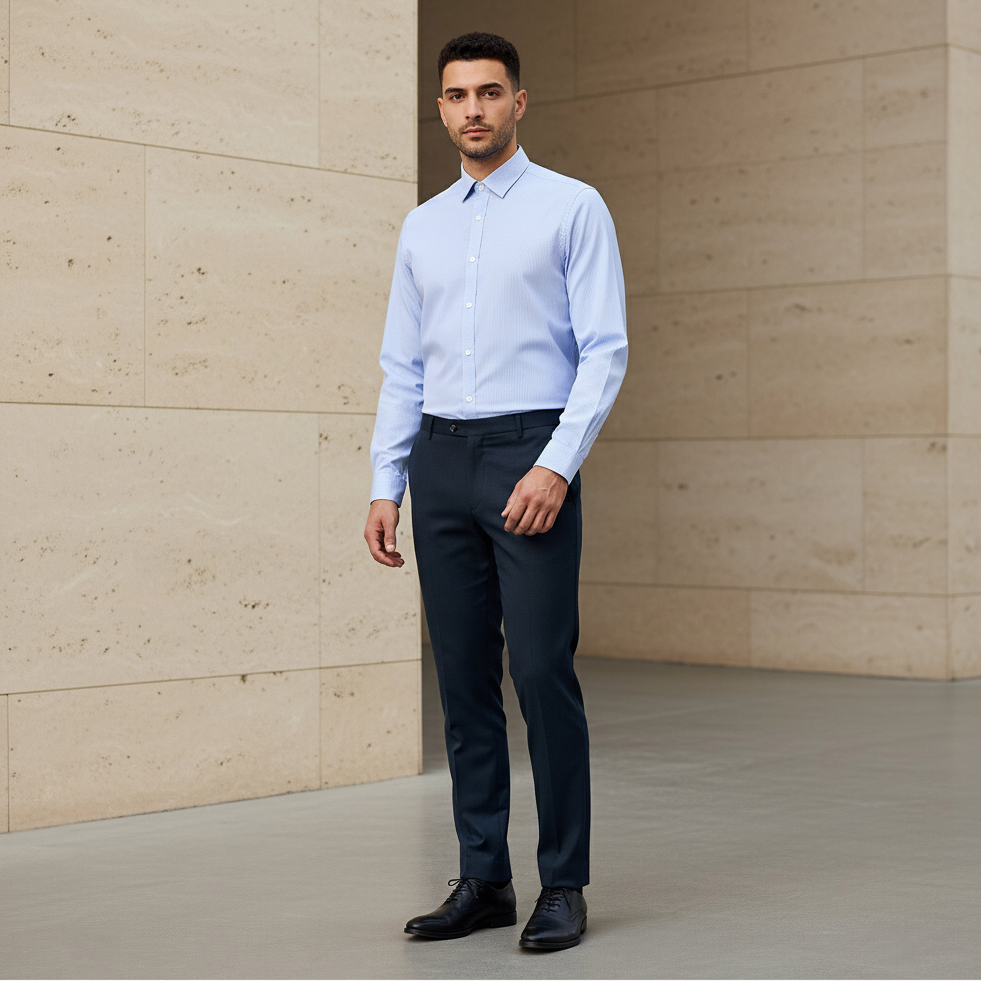 قميص رجالي مخطط أنيق بياقة وقصة عادية وأكمام طويلة-men-clothing-shirts-image-4