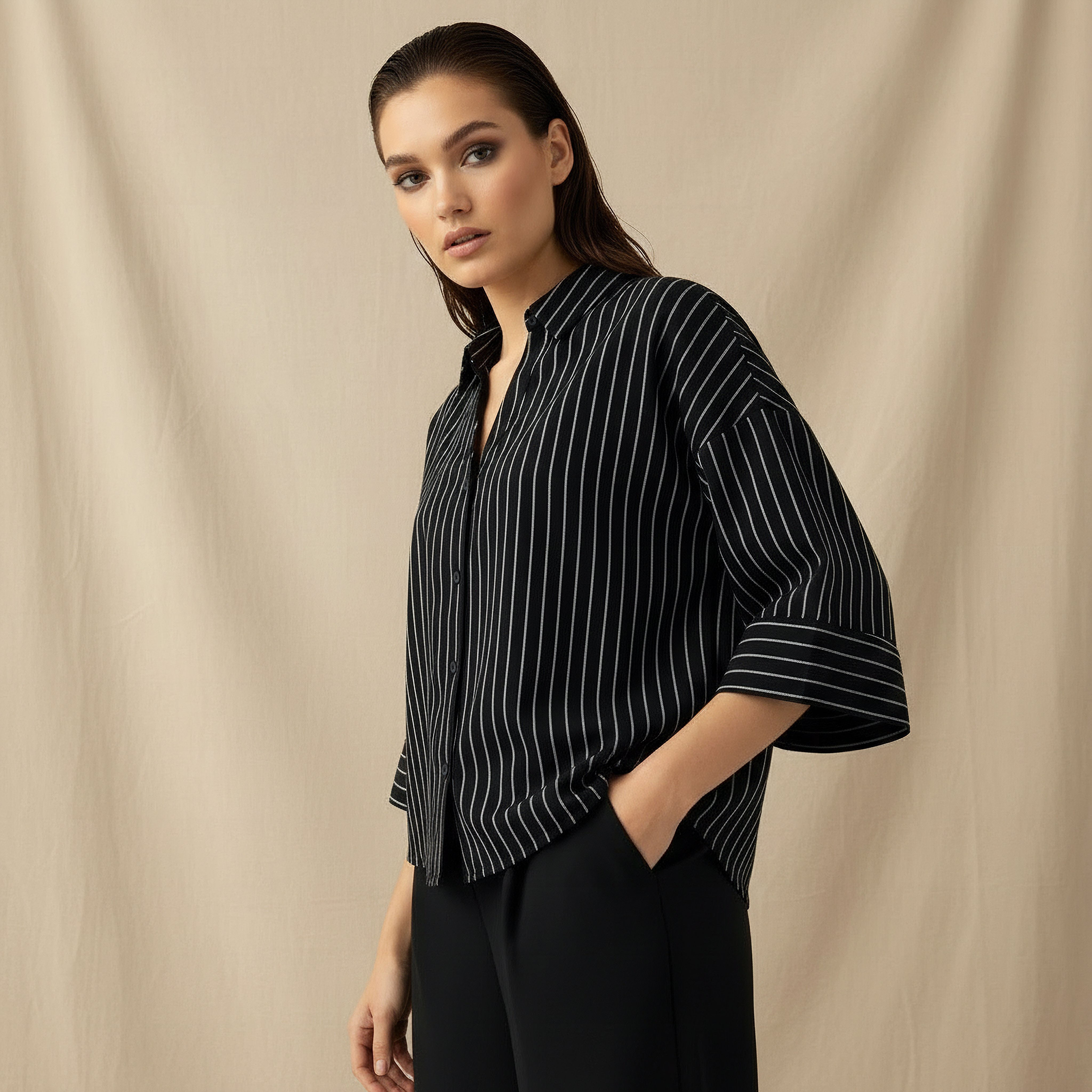 Boxy Shirt with Stripes-women-clothing-shirtsandblouses-shirts-image-1