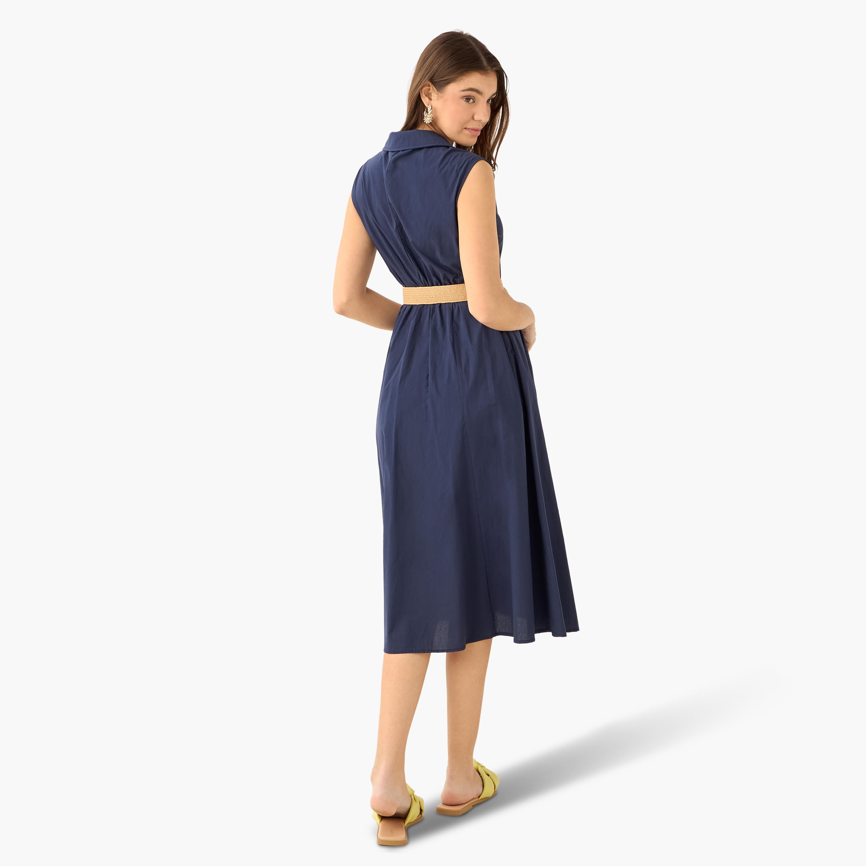 Shirt Midi Length Cotton Dress with Belt-PROMO_SP_OM__6_RGCC_BUY2FOR21_040325-image-4