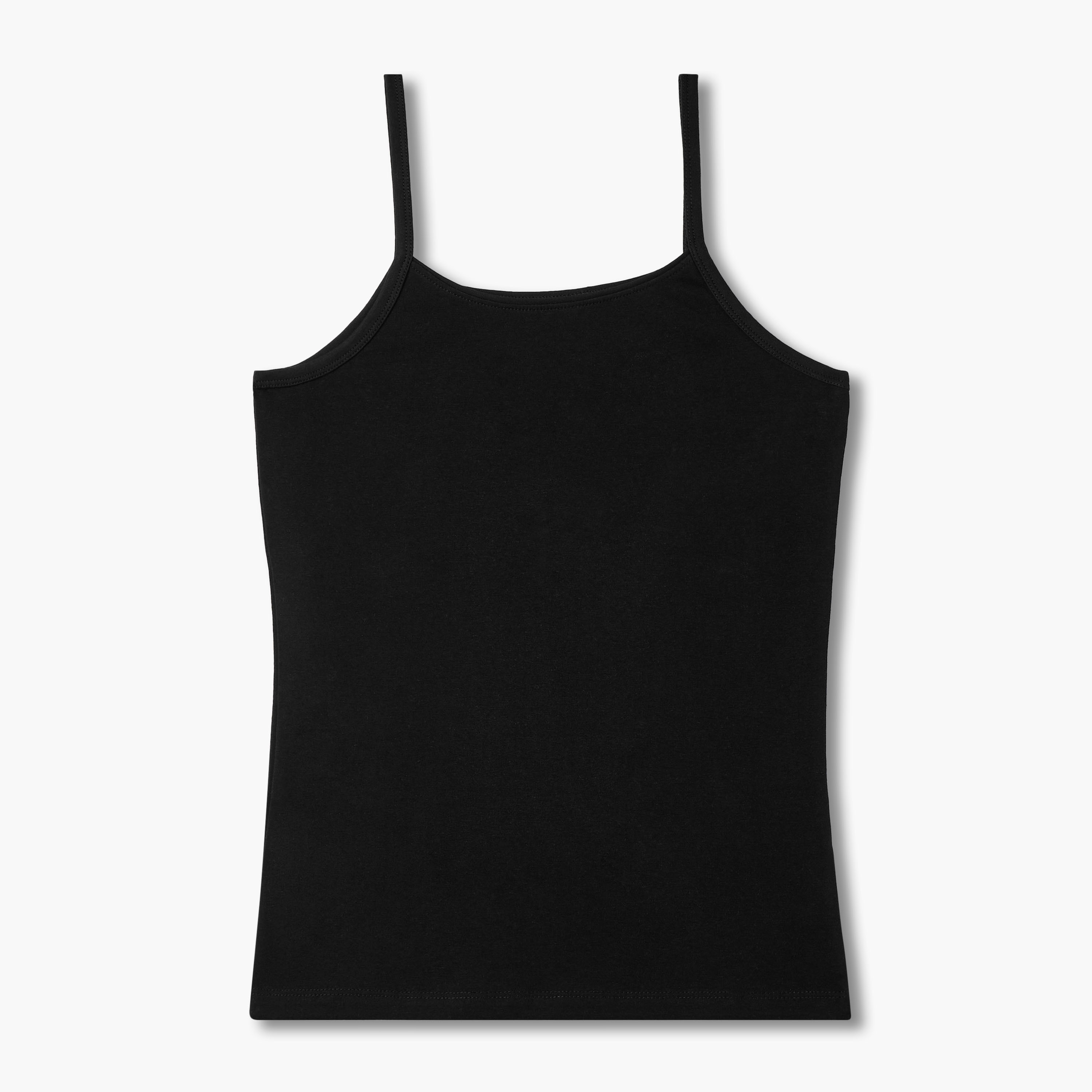 بلوزة تانك بقصة عادية وحمالات رفيعة - طقم من قطعتين-women-clothing-tshirts-image-3