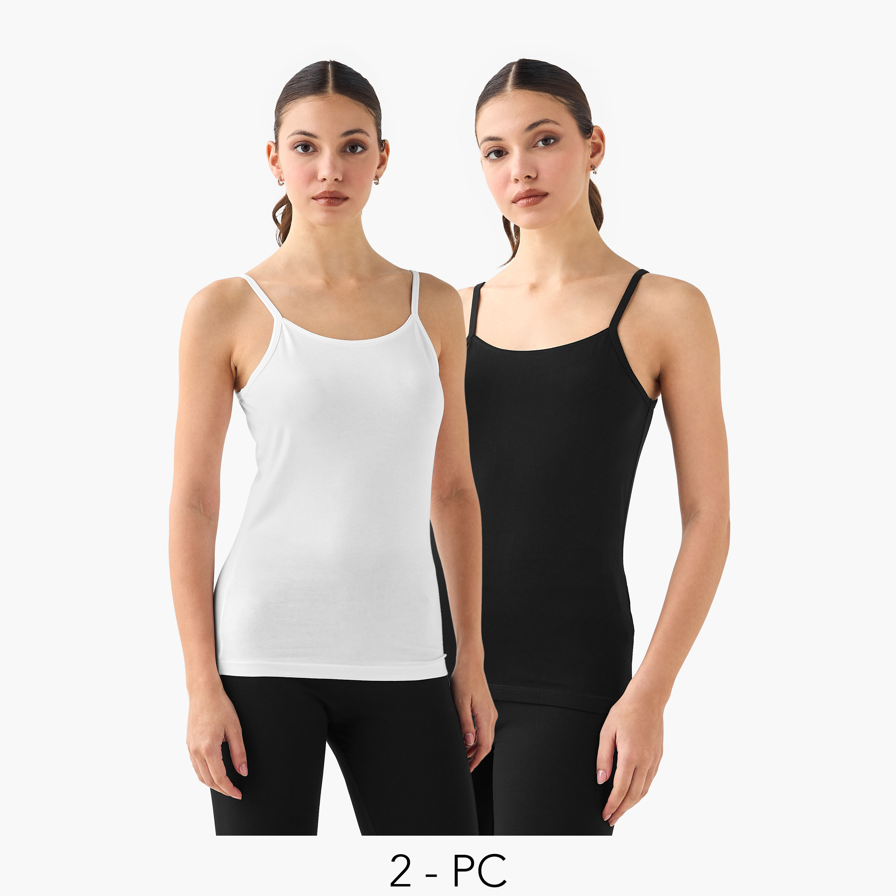 Set of 2 - Regular Fit Tank Top with Spaghetti Straps-women-clothing-tshirts-image-1