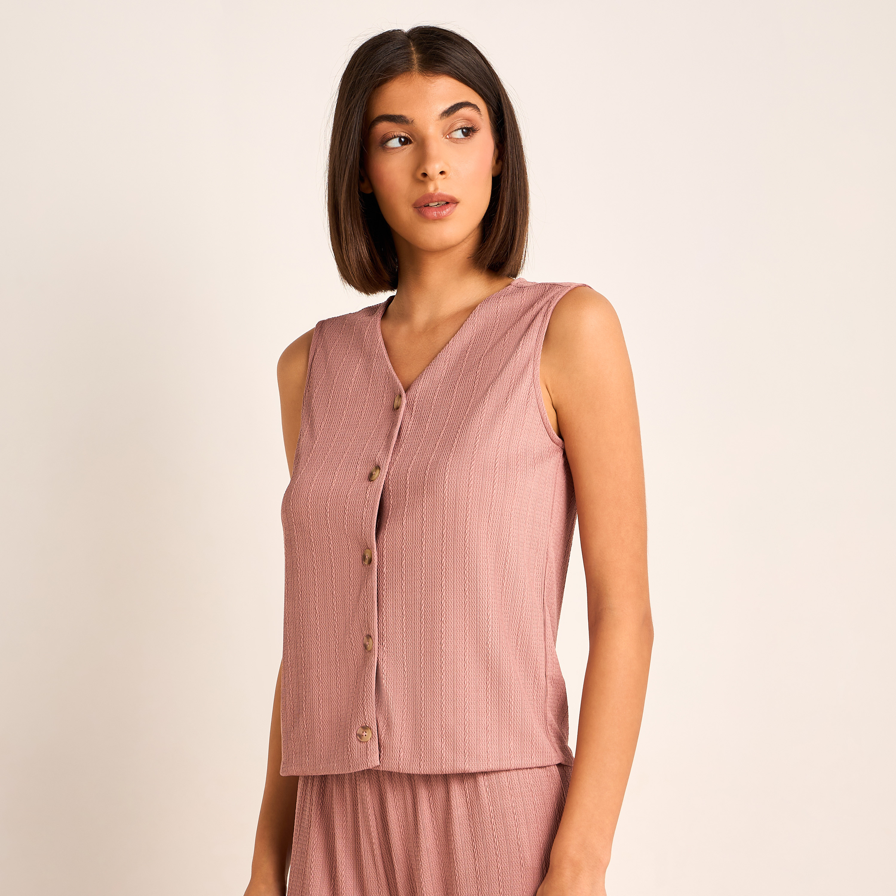 Coord Set with Waist Coat & Wide Leg Pants-women-clothing-coordsets-image-3