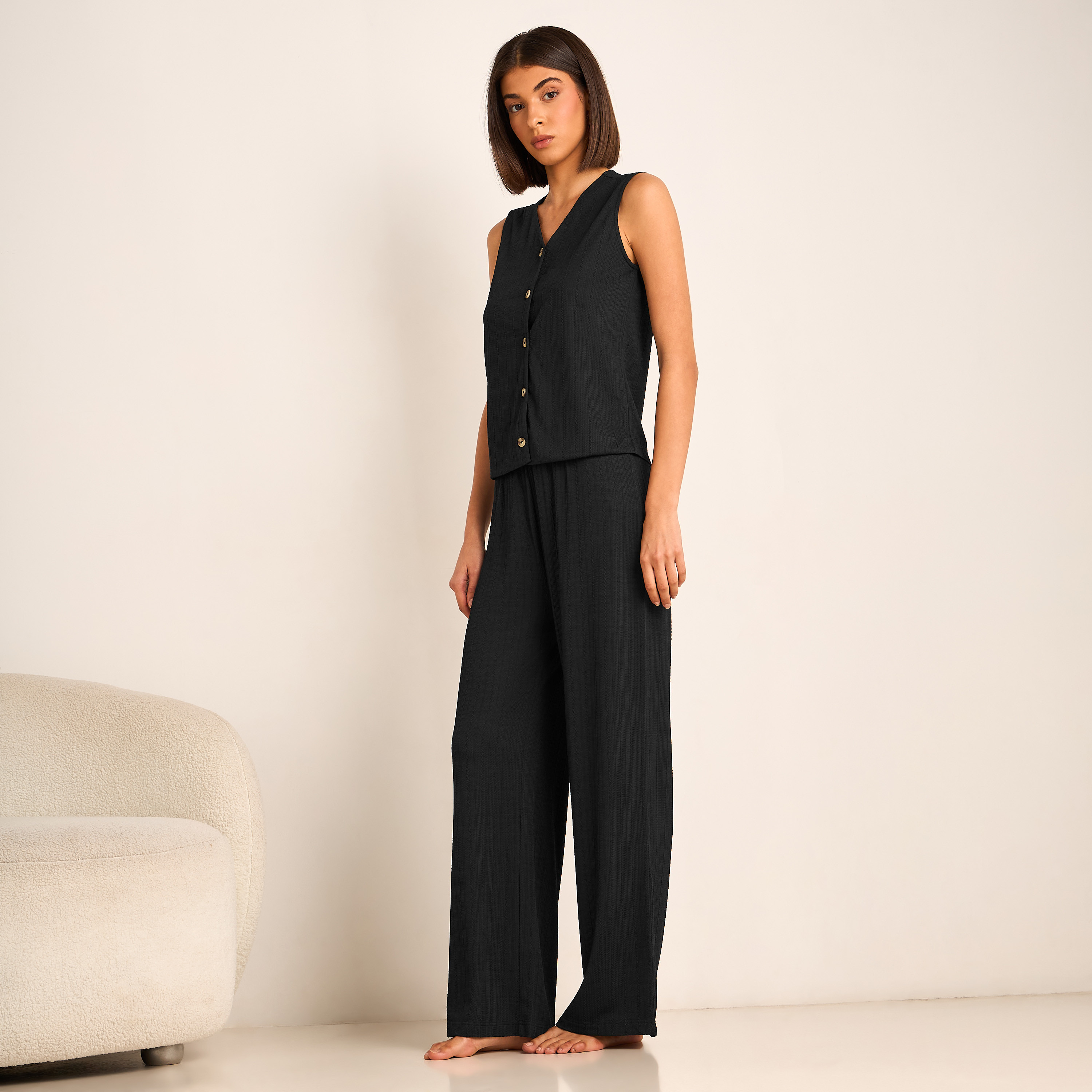 Coord Set with Waist Coat & Wide Leg Pants-women-clothing-coordsets-image-2