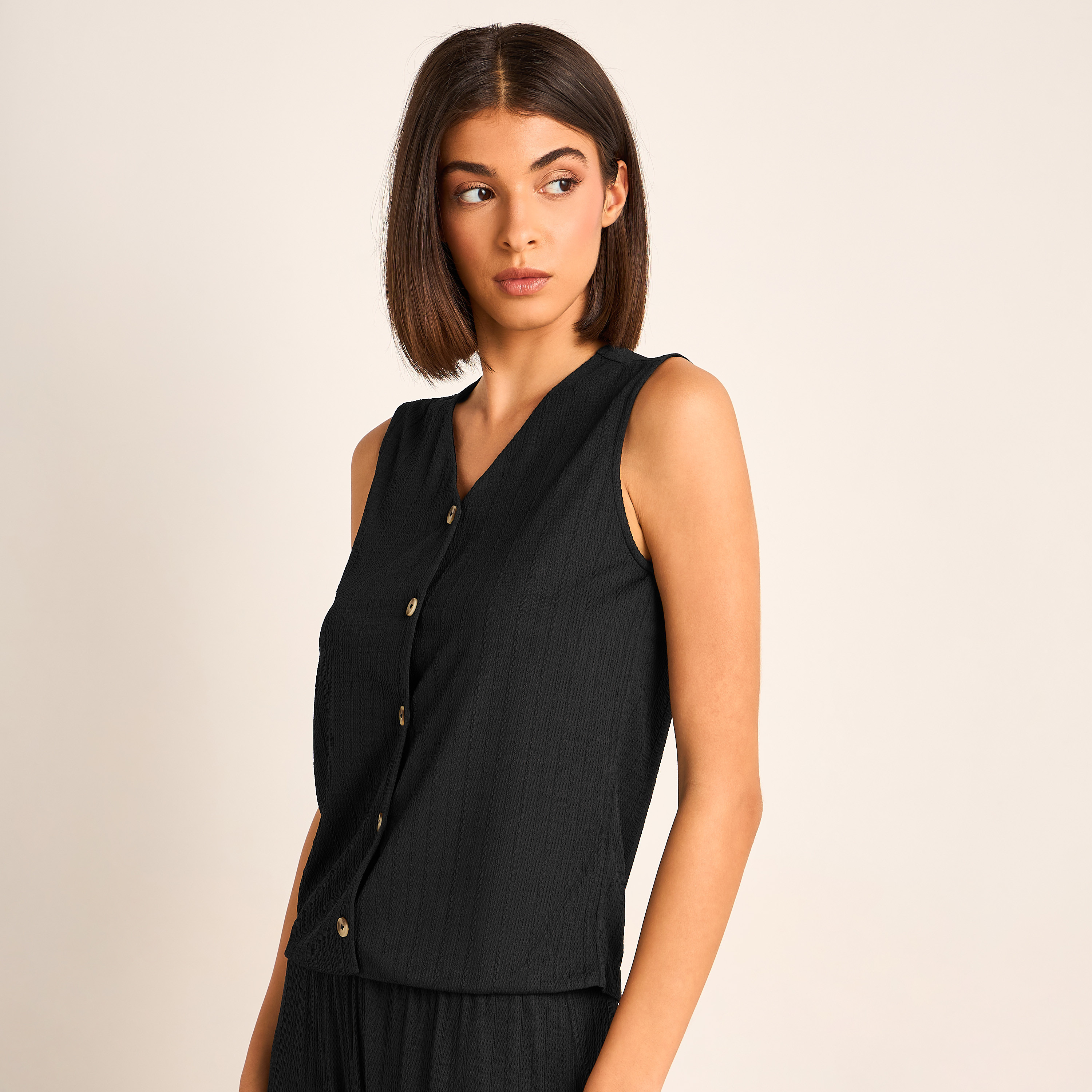 Coord Set with Waist Coat & Wide Leg Pants-women-clothing-coordsets-image-3