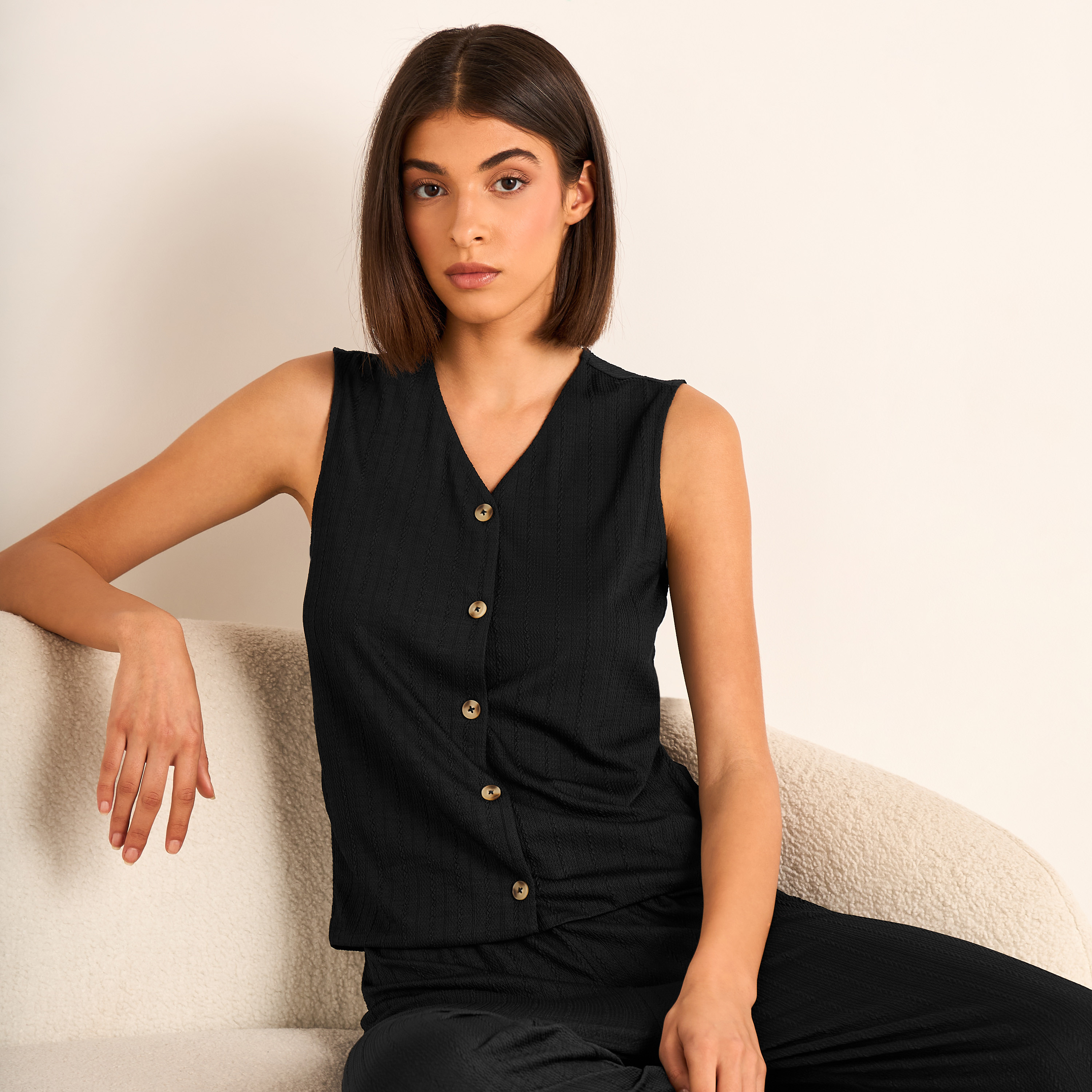 Coord Set with Waist Coat & Wide Leg Pants-women-clothing-coordsets-image-7