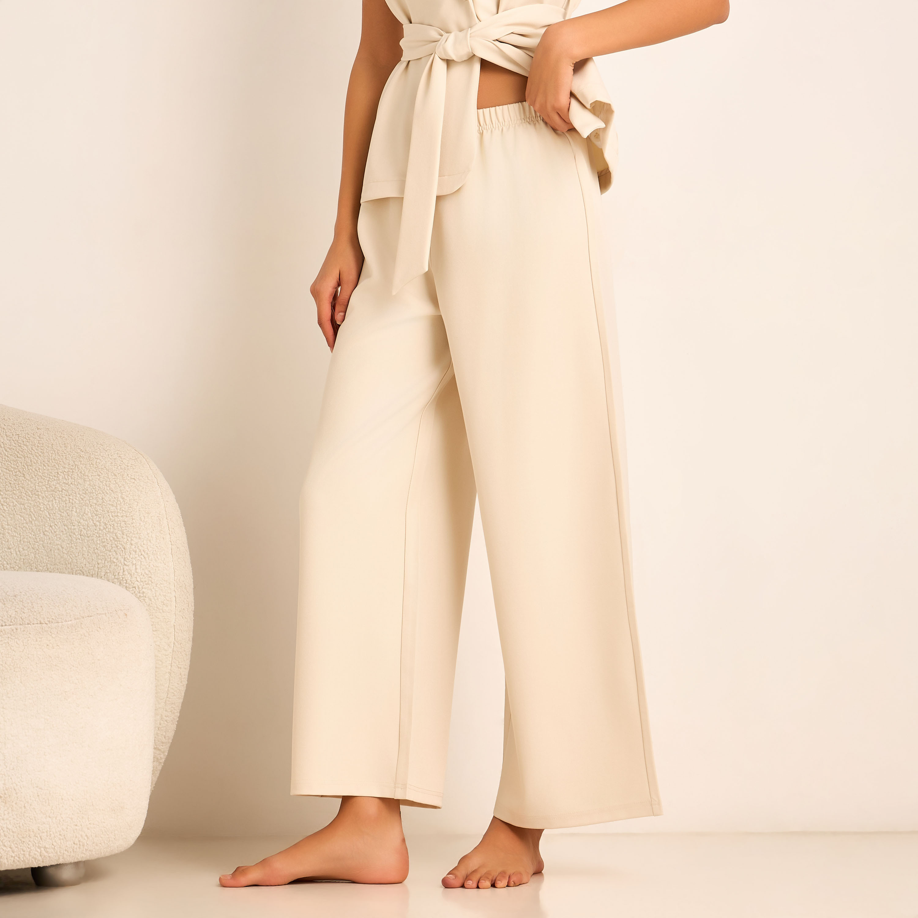 Coord Set with Wrap Top & Wide Leg Bottom-women-clothing-coordsets-image-5