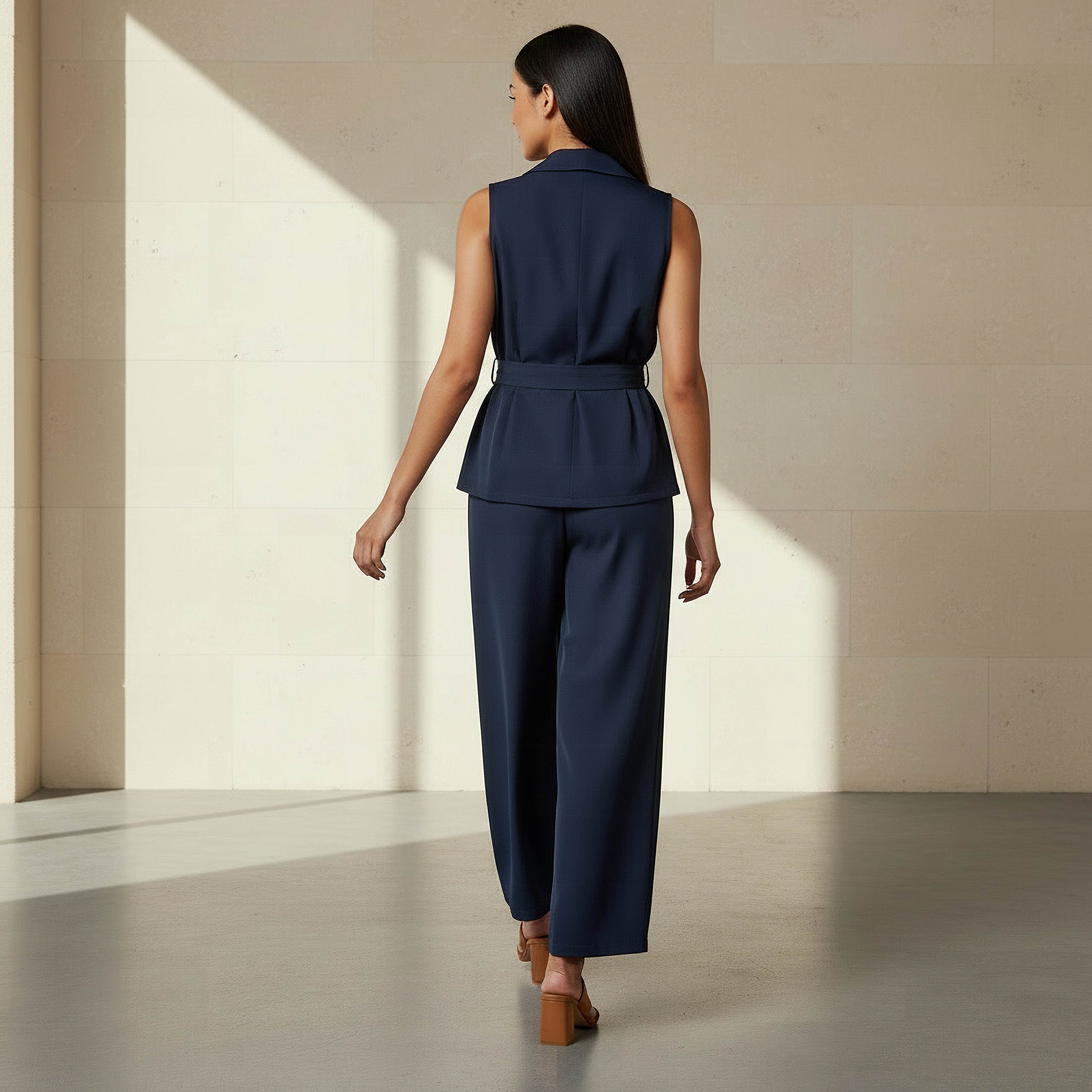 Coord Set with Wrap Top & Wide Leg Bottom-women-clothing-coordsets-image-3