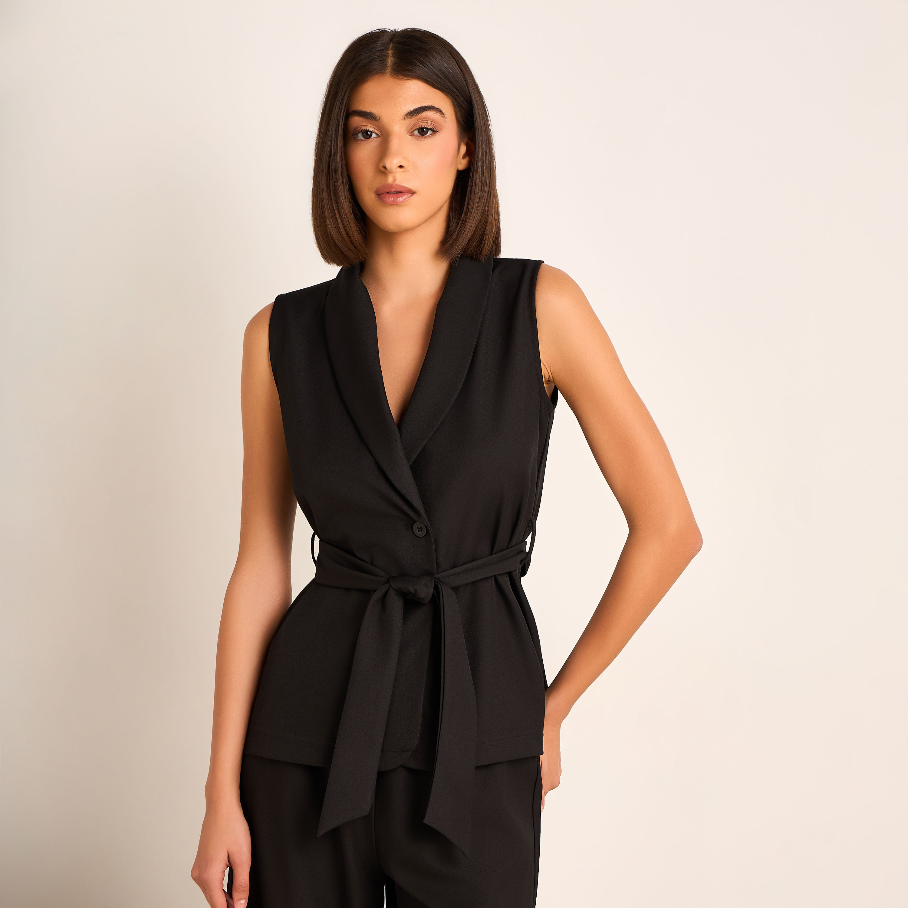 Coord Set with Wrap Top & Wide Leg Bottom-women-clothing-coordsets-image-3