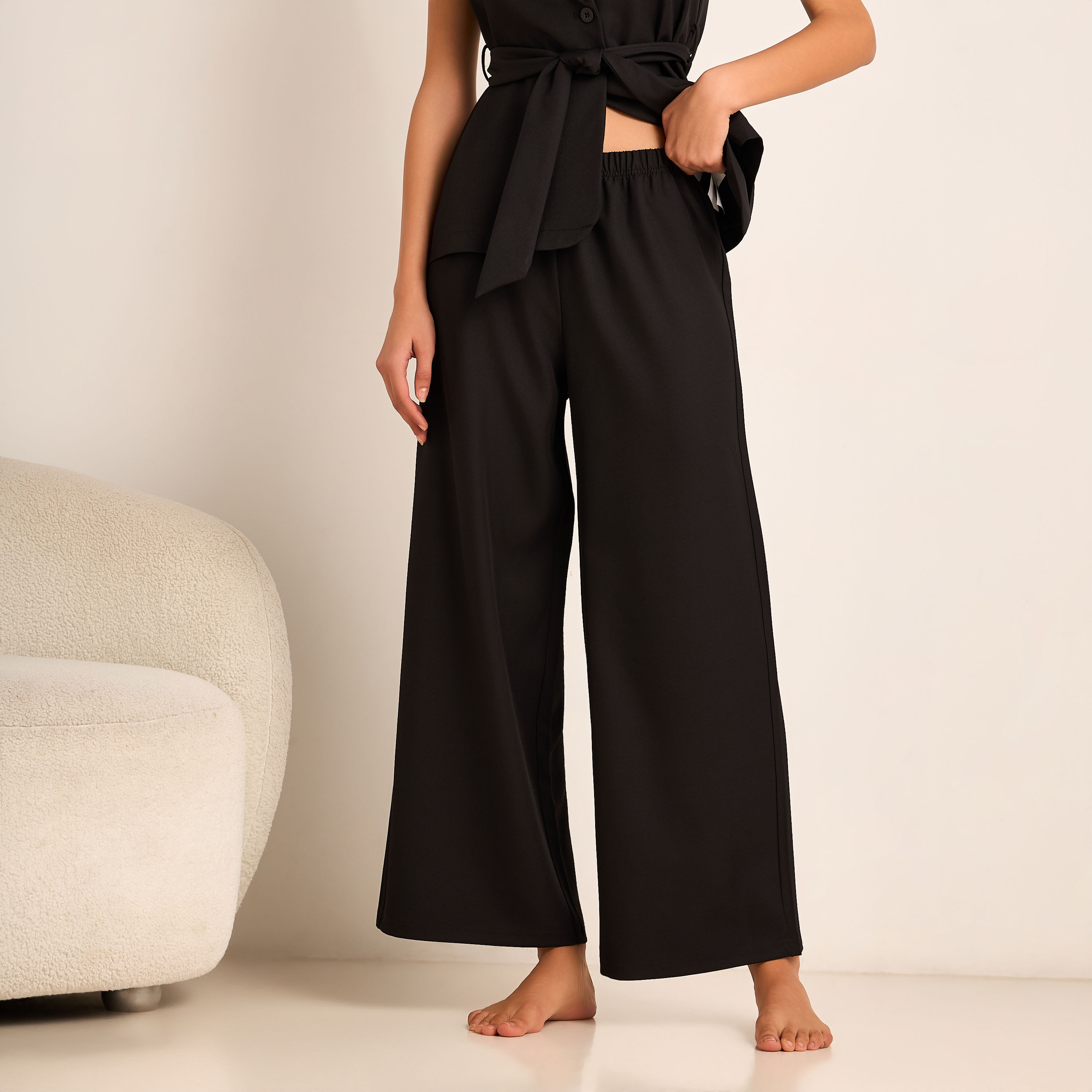 Coord Set with Wrap Top & Wide Leg Bottom-women-clothing-coordsets-image-6