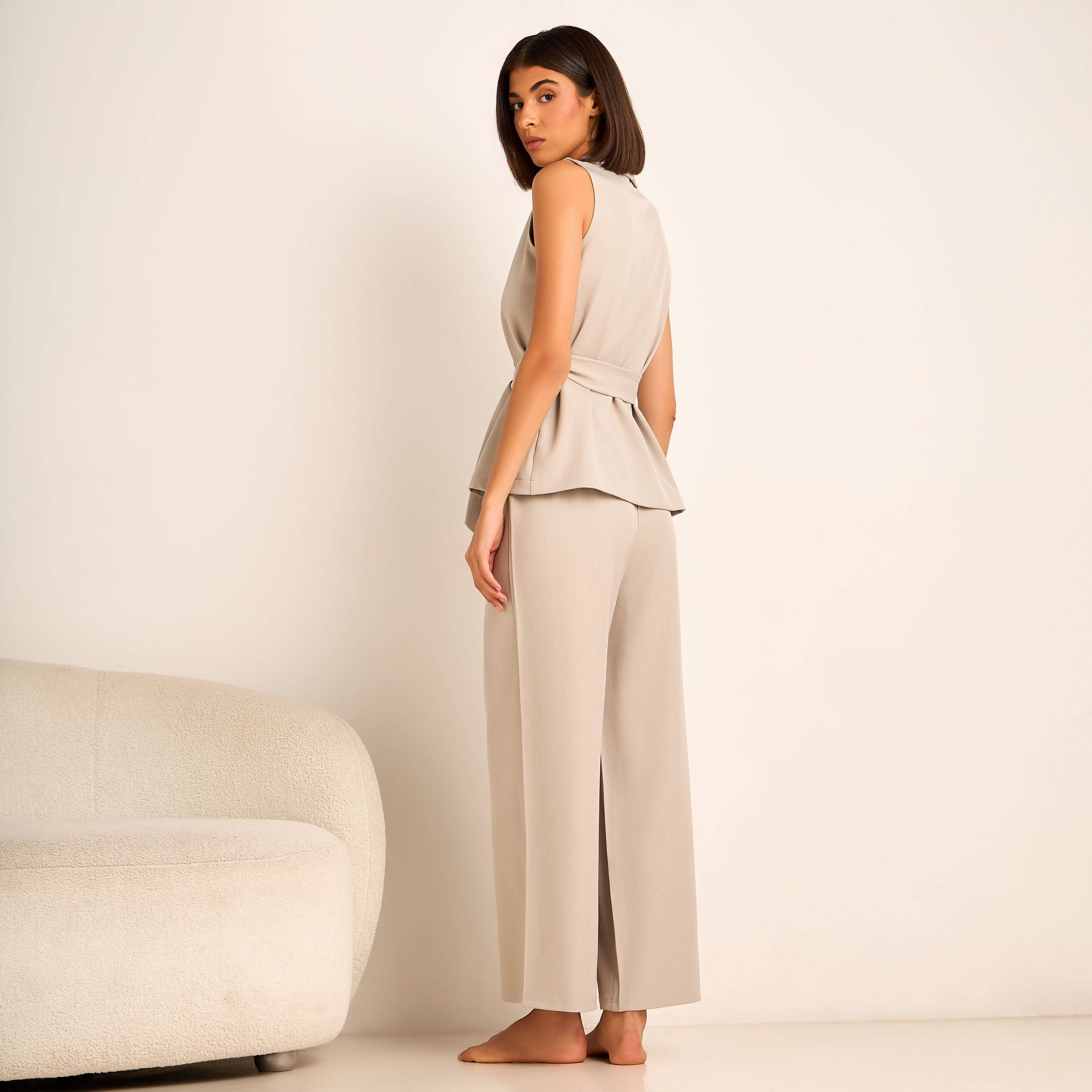 Coord Set with Wrap Top & Wide Leg Bottom-women-clothing-coordsets-image-4