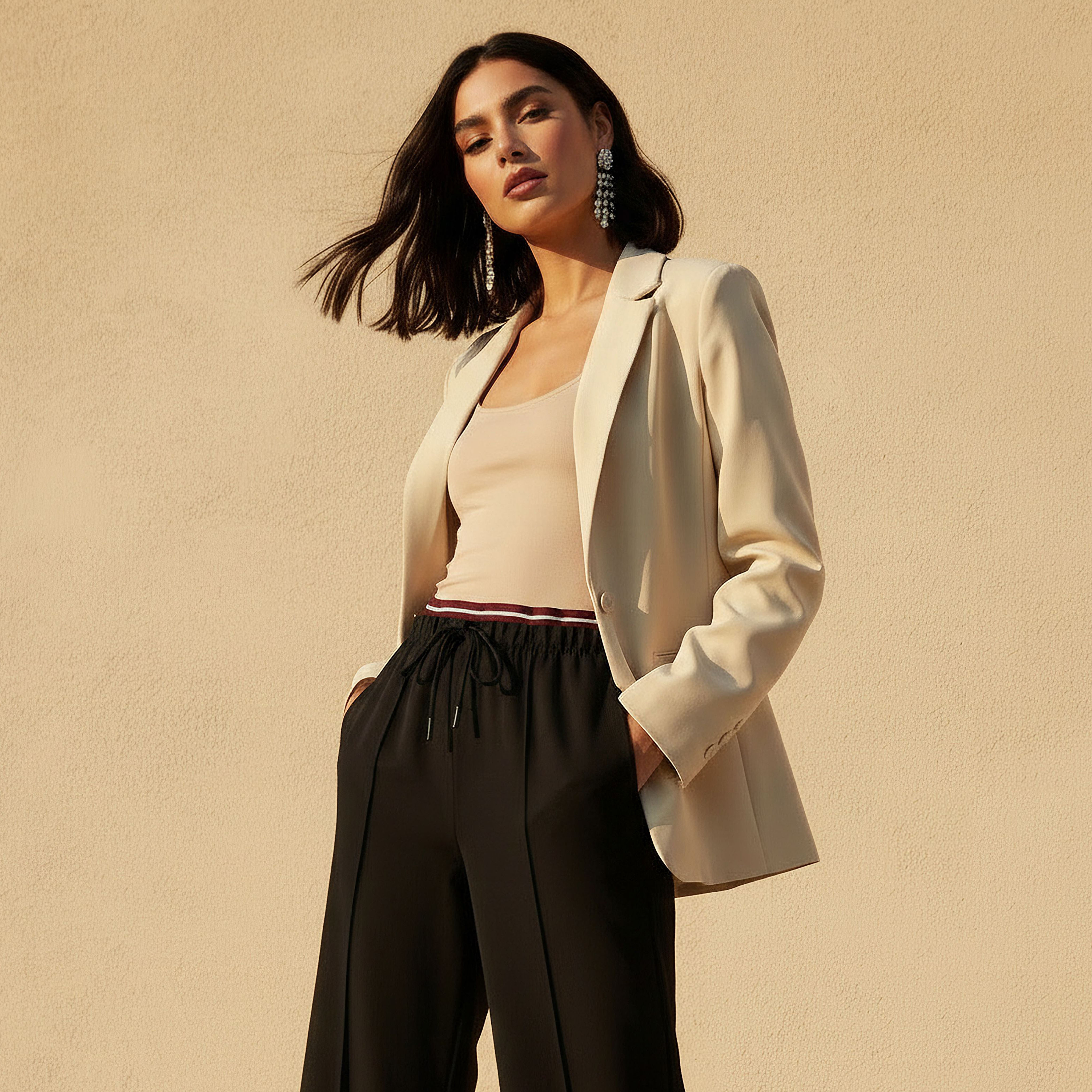 بليزر تويل بقصّة عادية وأزرار إغلاق-women-clothing-coatsandjackets-blazers-image-6