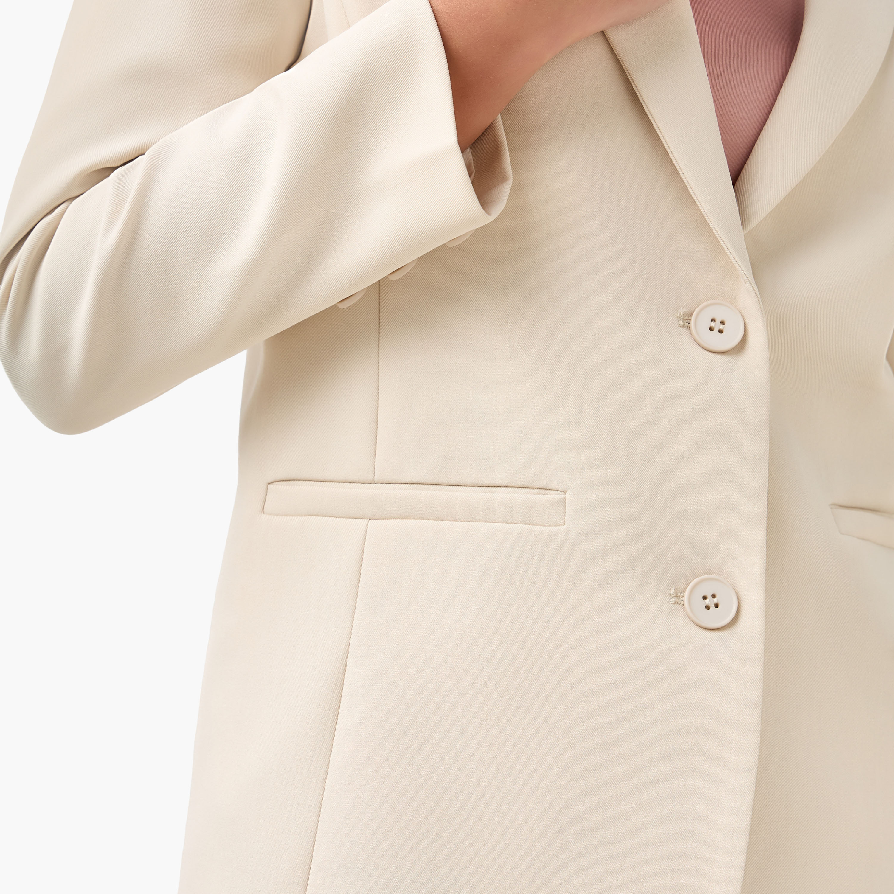 بليزر تويل بقصّة عادية وأزرار إغلاق-women-clothing-coatsandjackets-blazers-image-1