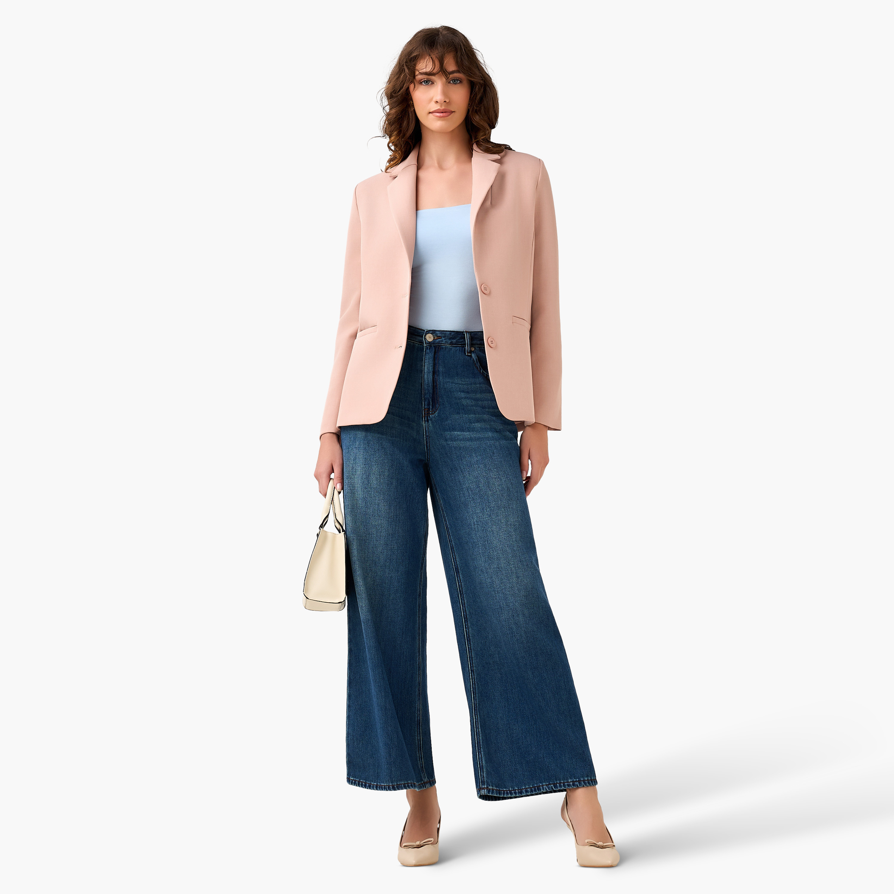 بليزر تويل بقصّة عادية وأزرار إغلاق-women-clothing-coatsandjackets-blazers-image-4