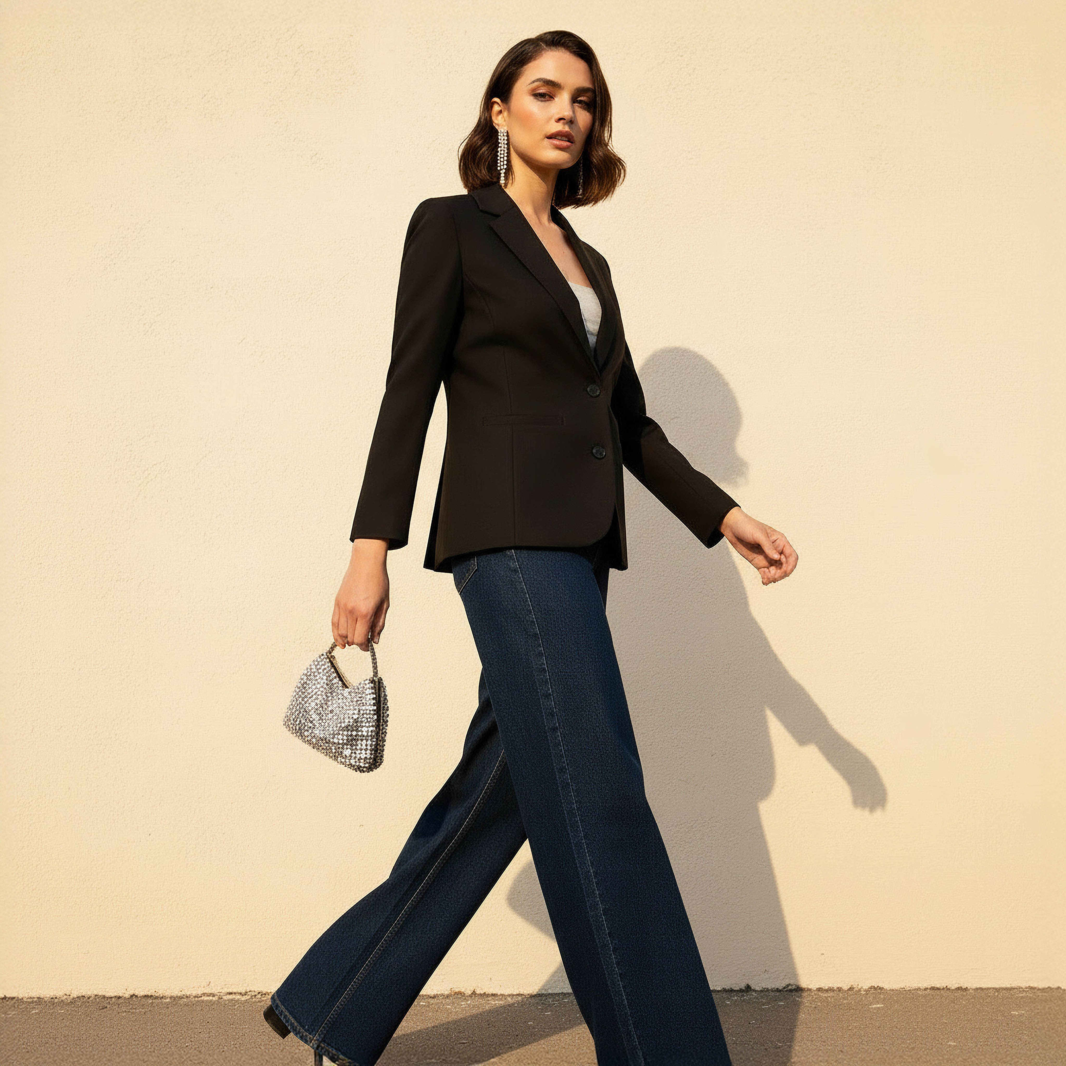 بليزر تويل بقصّة عادية وأزرار إغلاق-women-clothing-coatsandjackets-blazers-image-6
