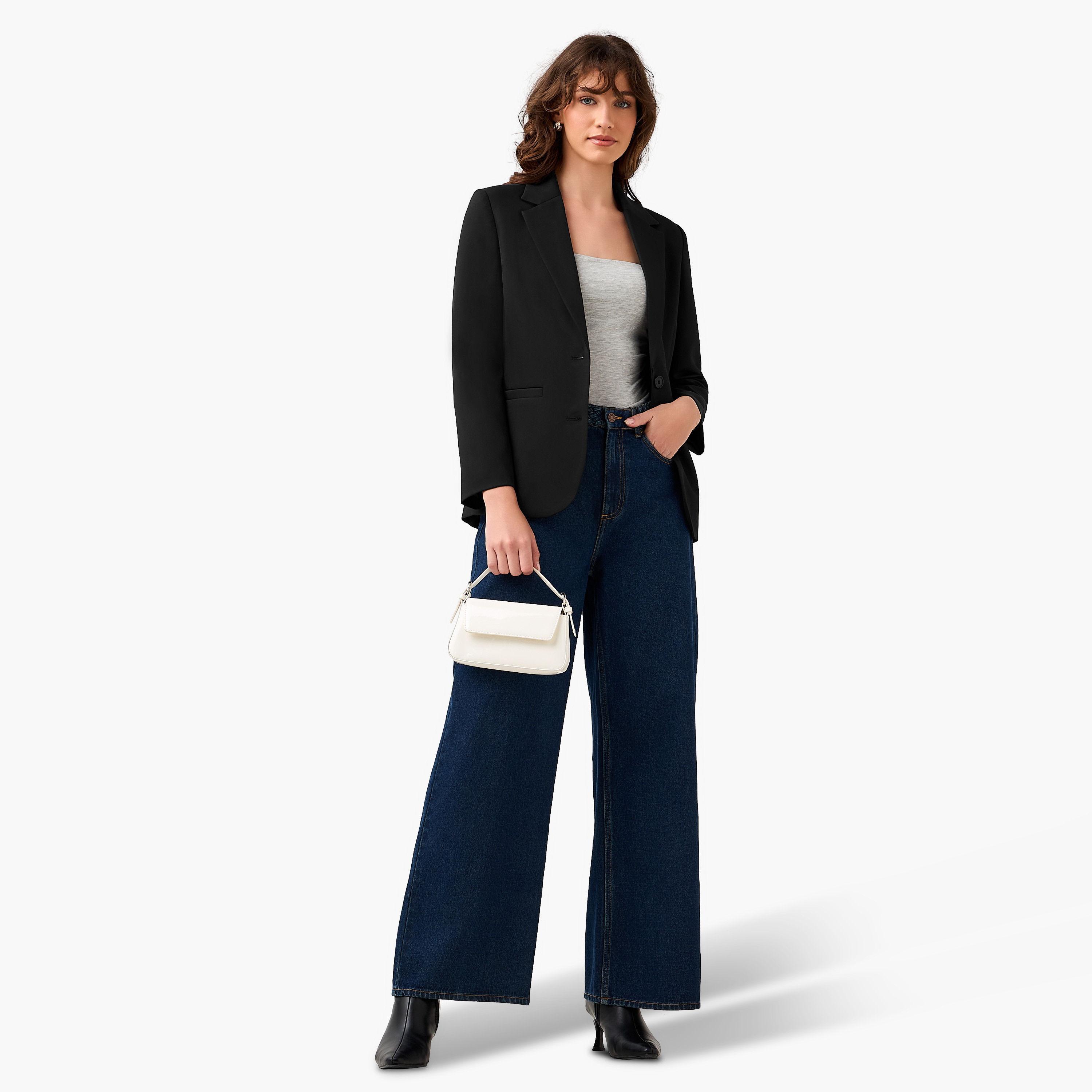 بليزر تويل بقصّة عادية وأزرار إغلاق-women-clothing-coatsandjackets-blazers-image-4