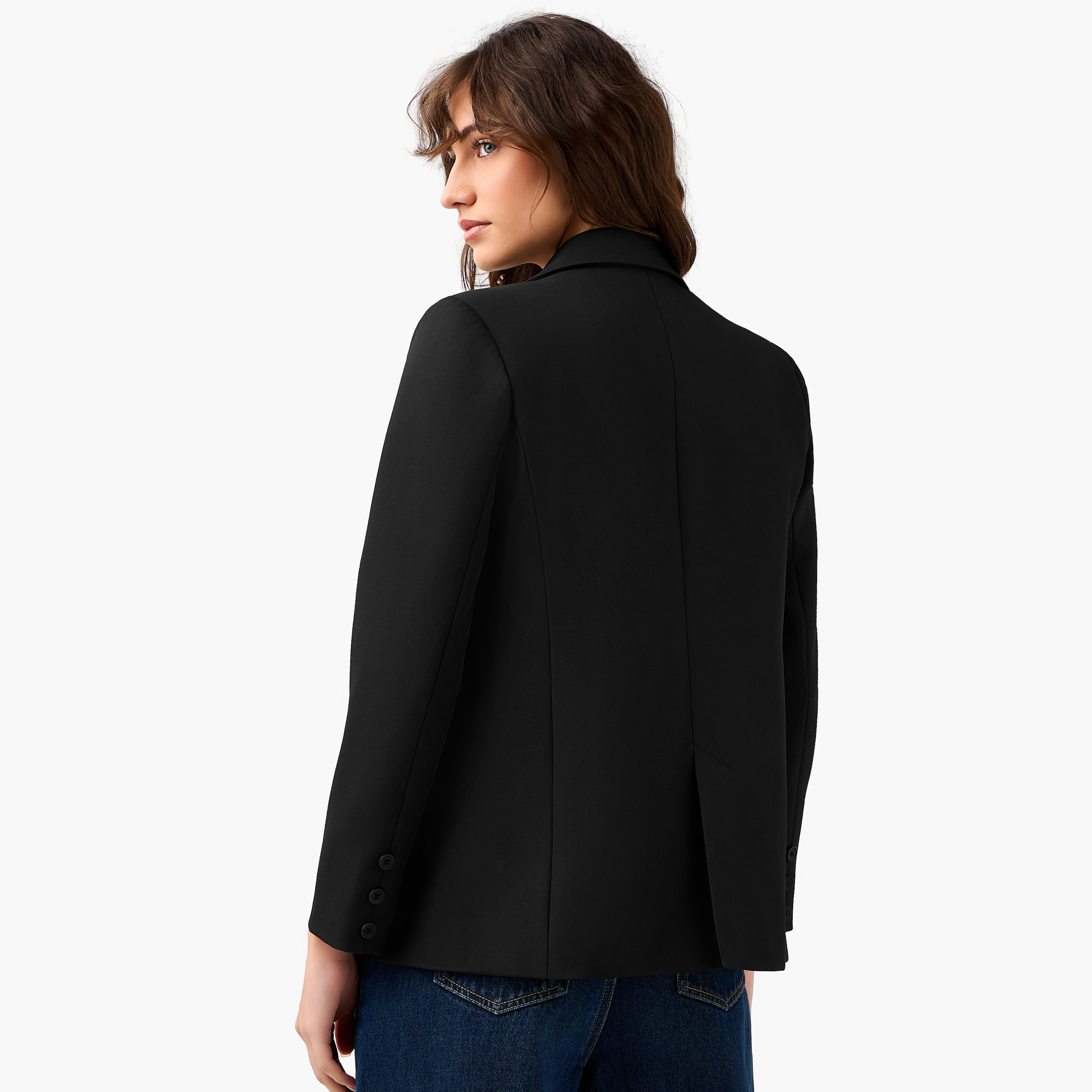 بليزر تويل بقصّة عادية وأزرار إغلاق-women-clothing-coatsandjackets-blazers-image-3