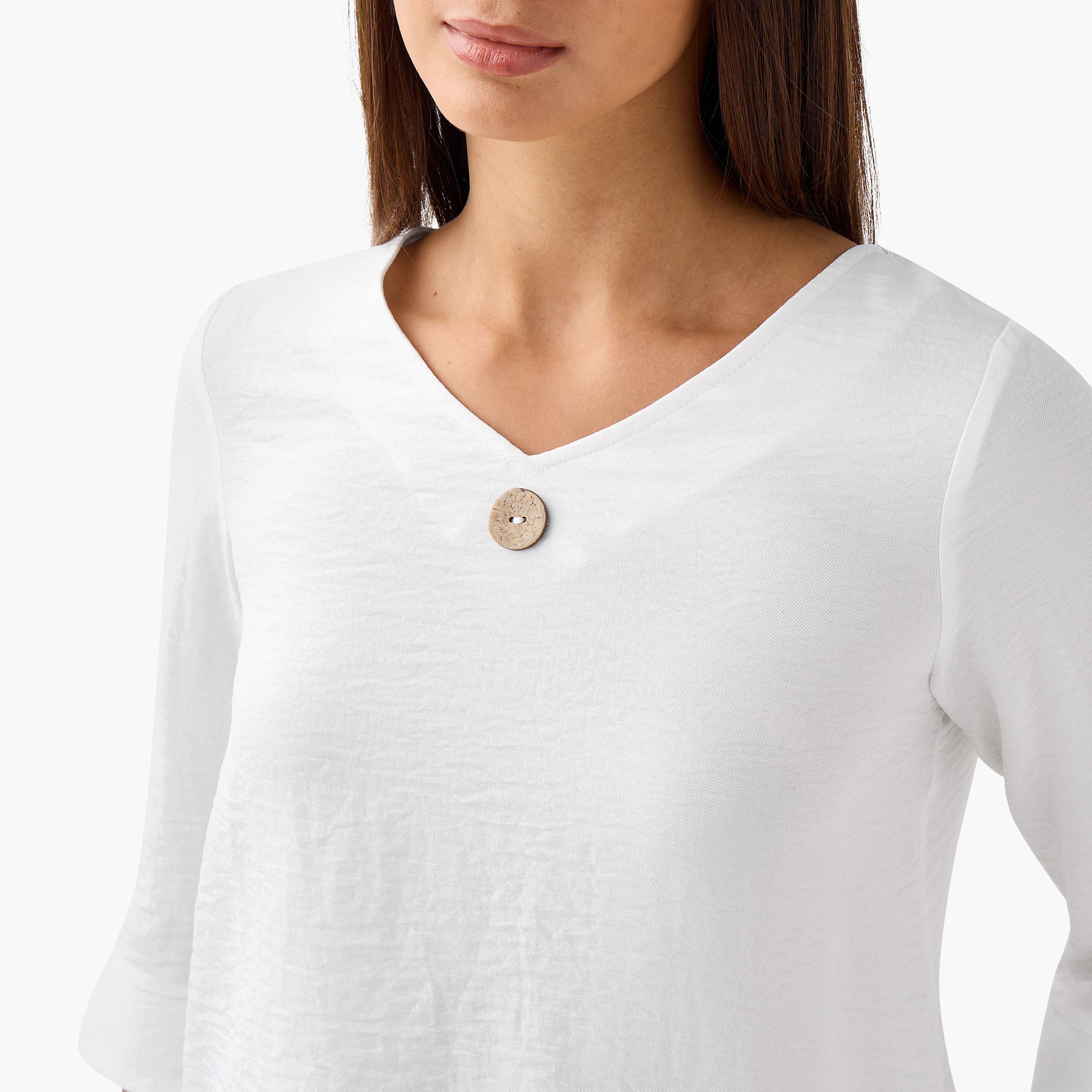 Single Front Button V-neck Top-PROMO_SP_KW_BUNDLE_2FOR11_180925-image-4